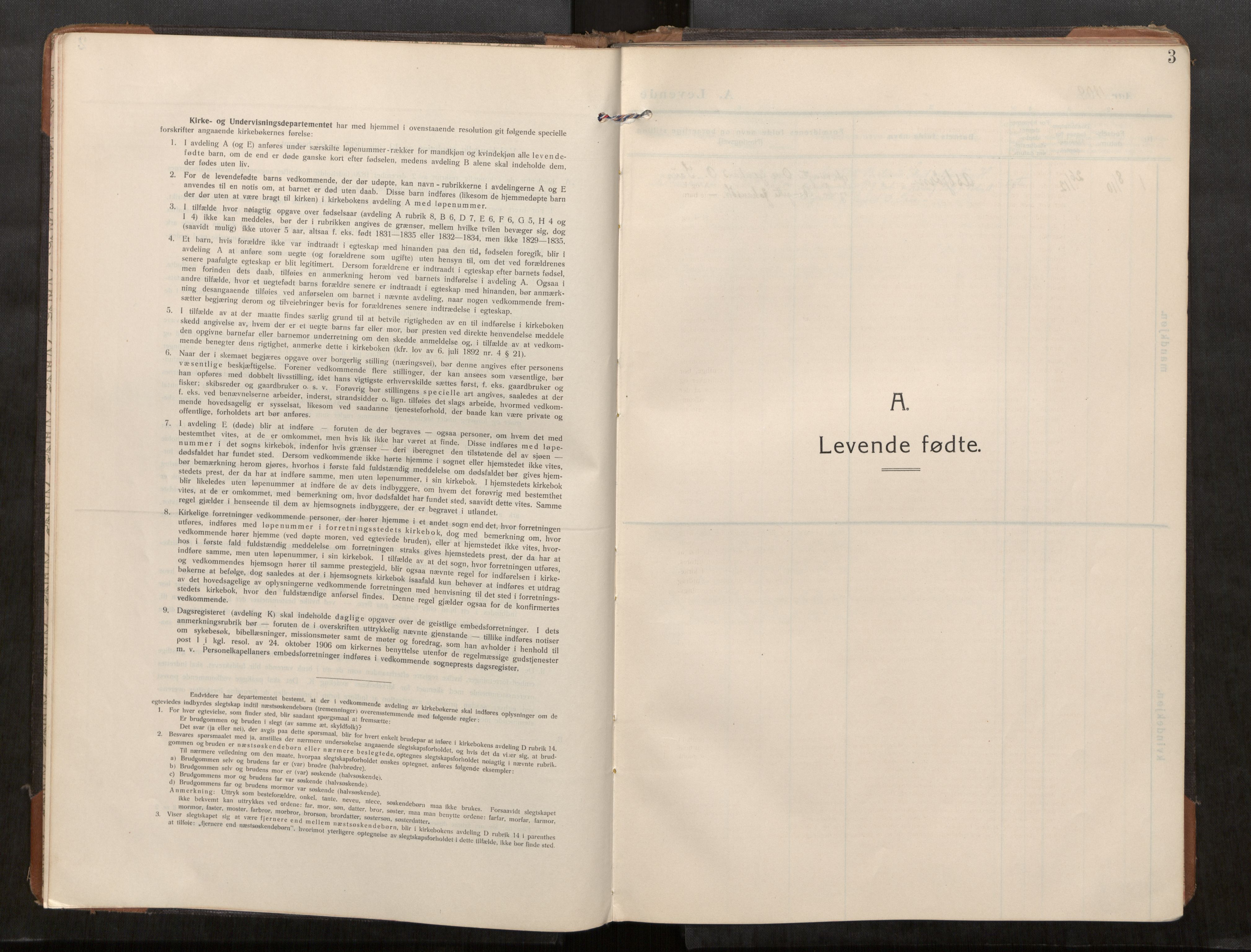 Stod sokneprestkontor, SAT/A-1164/1/I/I1/I1a/L0003: Parish register (official) no. 3, 1909-1934, p. 3