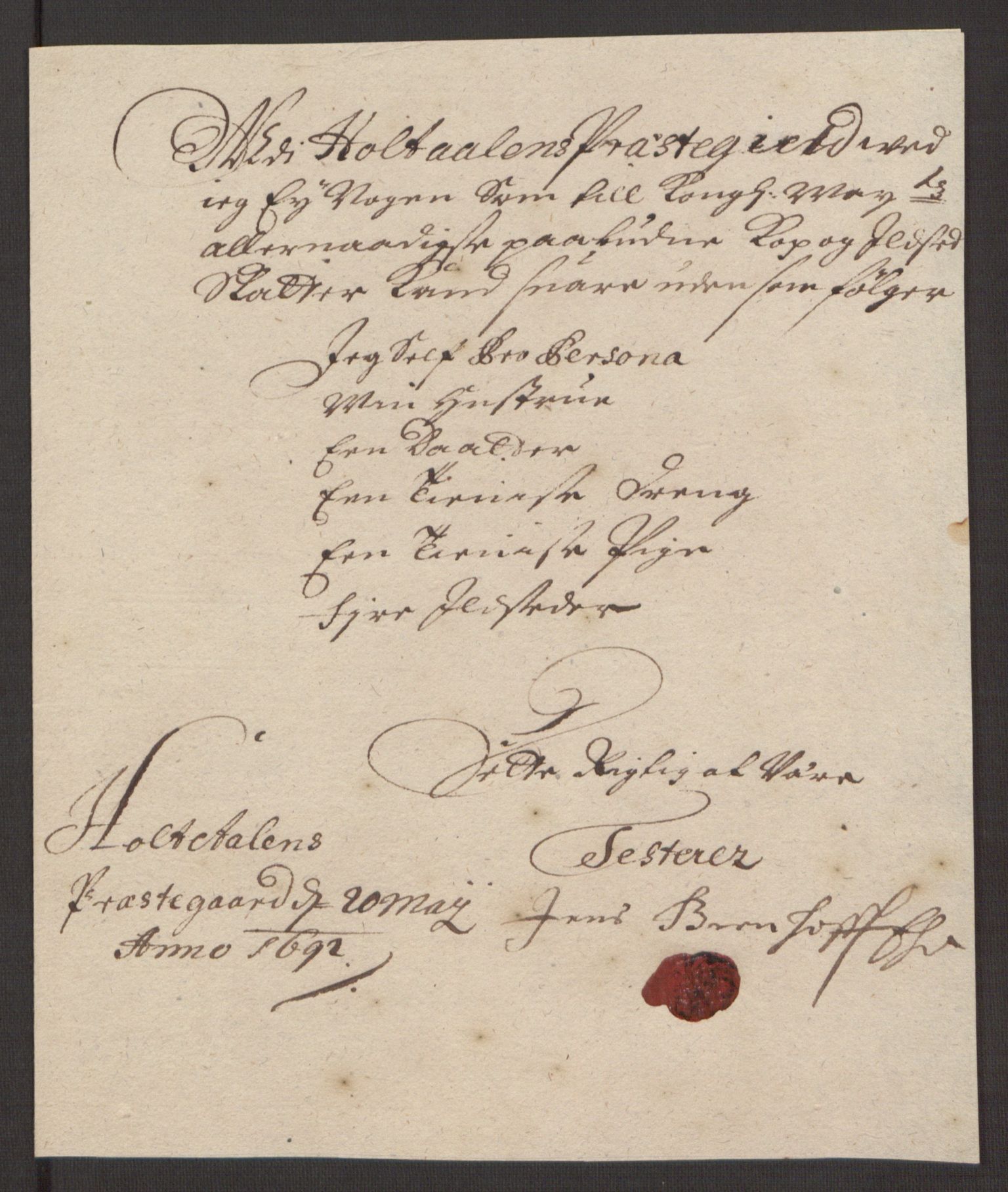 Rentekammeret inntil 1814, Reviderte regnskaper, Fogderegnskap, AV/RA-EA-4092/R59/L3942: Fogderegnskap Gauldal, 1692, p. 147