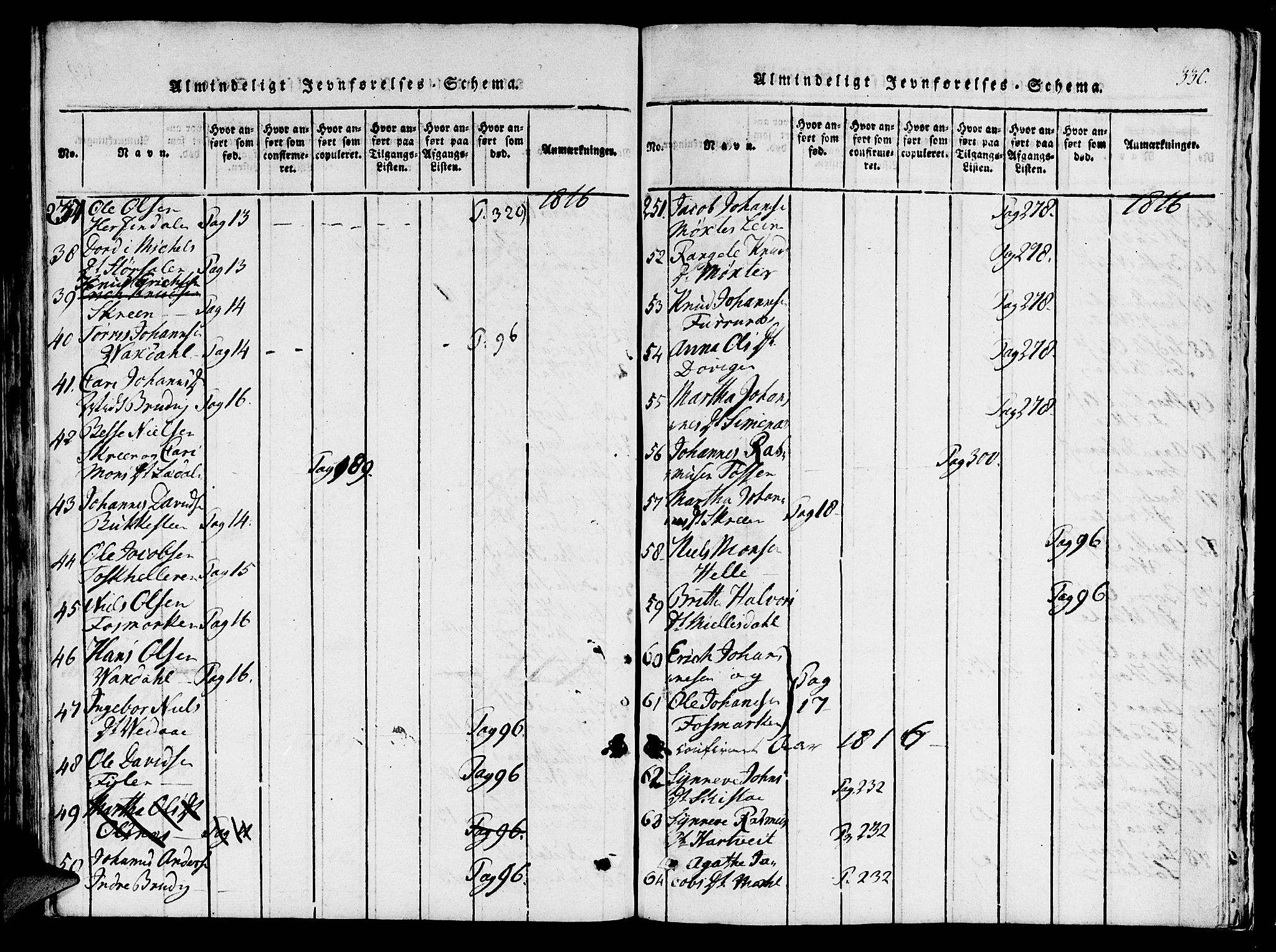 Haus sokneprestembete, AV/SAB-A-75601/H/Haa: Parish register (official) no. A 12, 1816-1821, p. 330