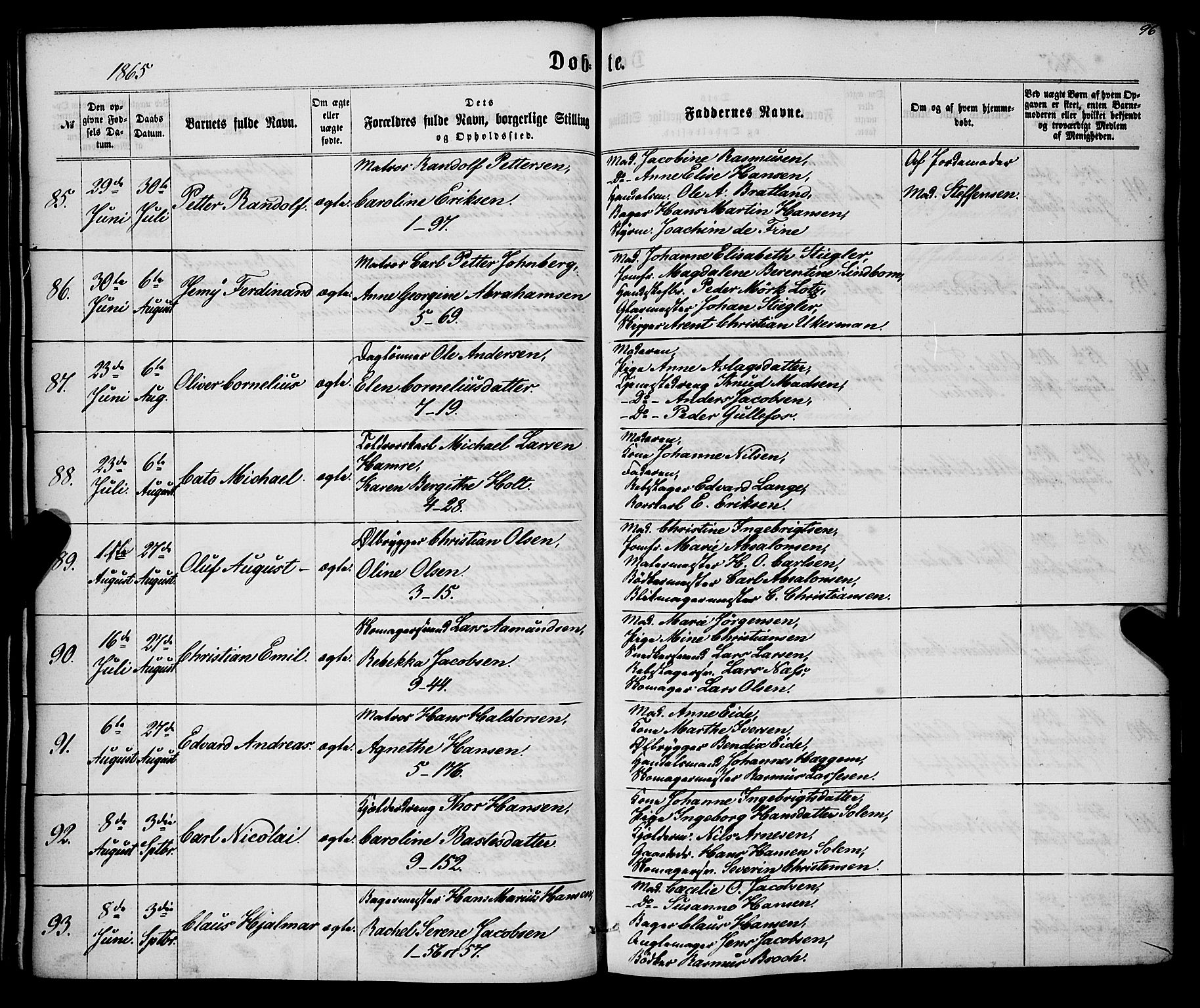 Nykirken Sokneprestembete, AV/SAB-A-77101/H/Haa/L0015: Parish register (official) no. B 2, 1858-1869, p. 96