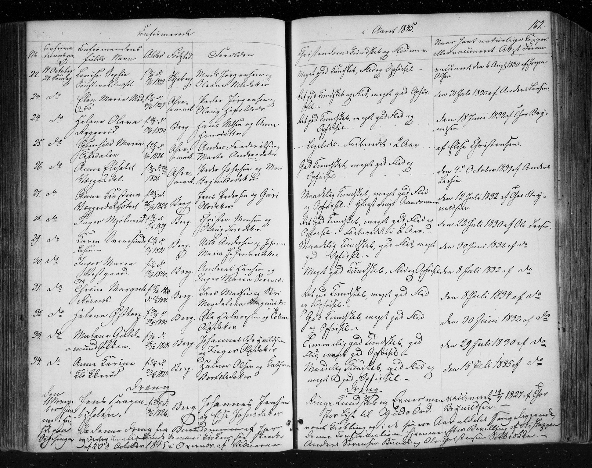 Berg prestekontor Kirkebøker, AV/SAO-A-10902/F/Fa/L0004: Parish register (official) no. I 4, 1843-1860, p. 162