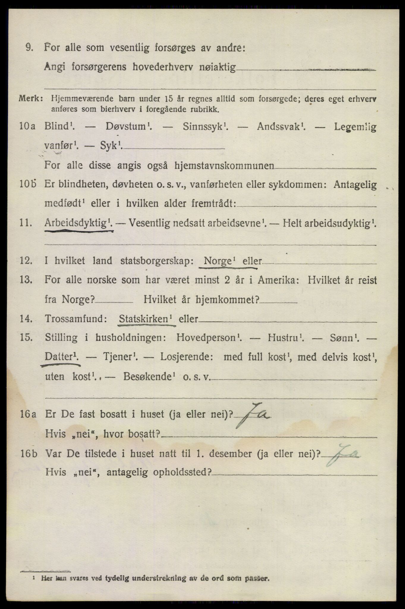 SAKO, 1920 census for Sandeherred, 1920, p. 9259