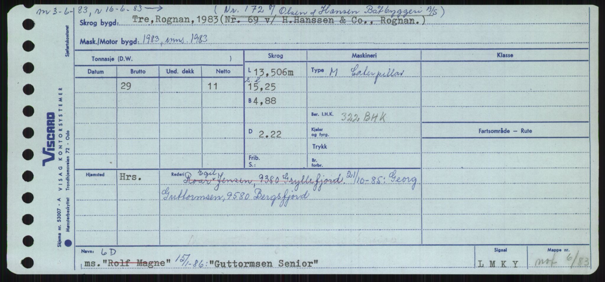 Sjøfartsdirektoratet med forløpere, Skipsmålingen, RA/S-1627/H/Ha/L0002/0002: Fartøy, Eik-Hill / Fartøy, G-Hill, p. 347