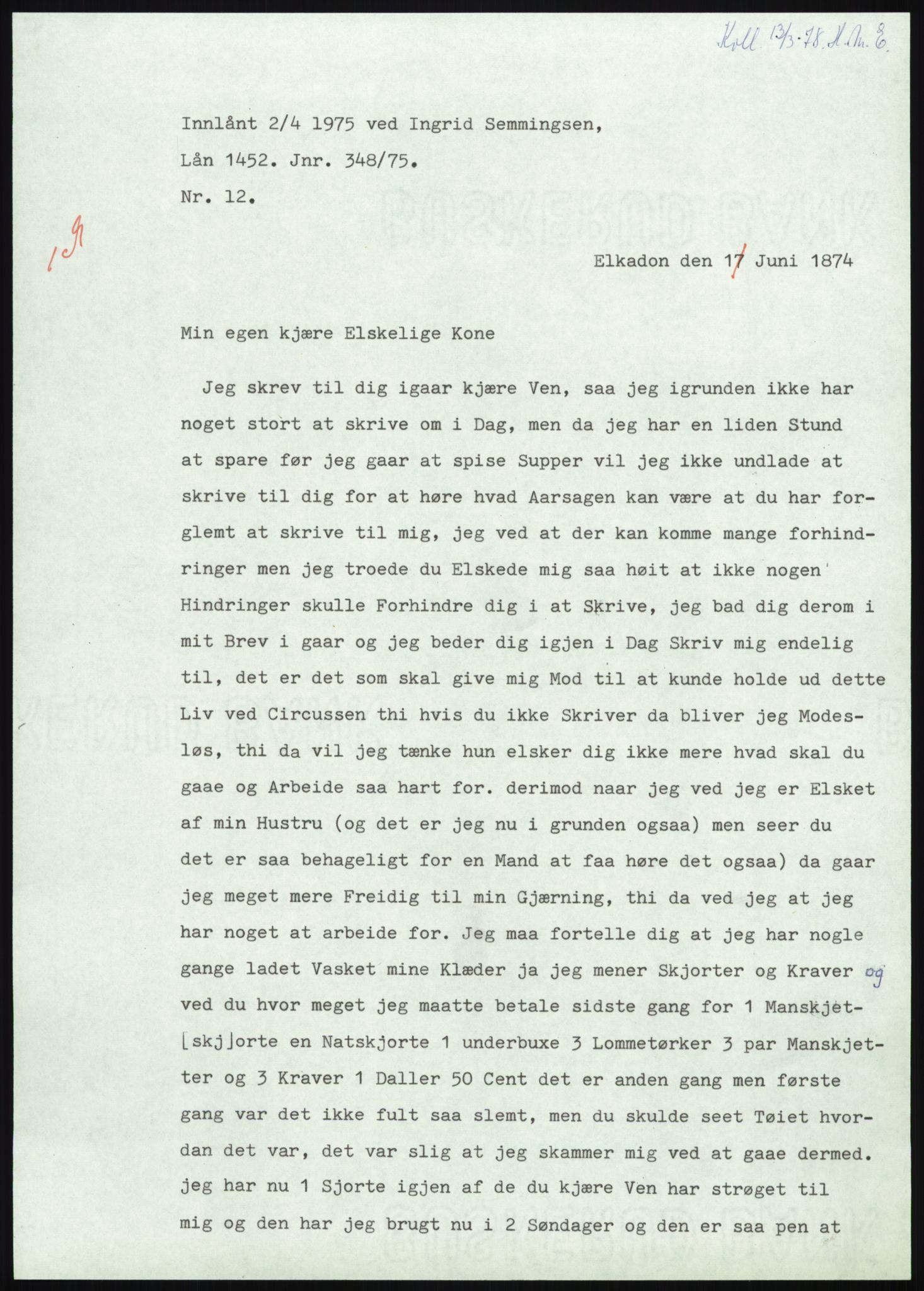 Samlinger til kildeutgivelse, Amerikabrevene, AV/RA-EA-4057/F/L0008: Innlån fra Hedmark: Gamkind - Semmingsen, 1838-1914, p. 165