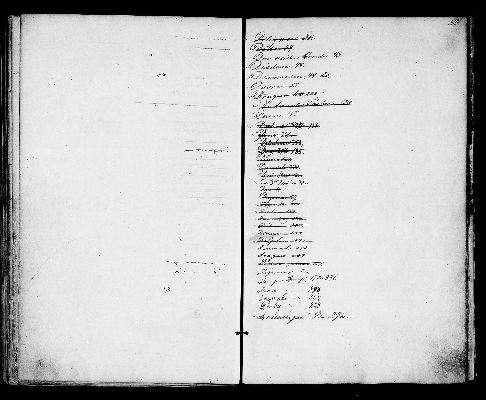 Arendal tollsted, SAK/1351-0003/H/Ha/L0642: Protokoll over utleverte nasjonalitetsbevis, 1864-1874, p. 439
