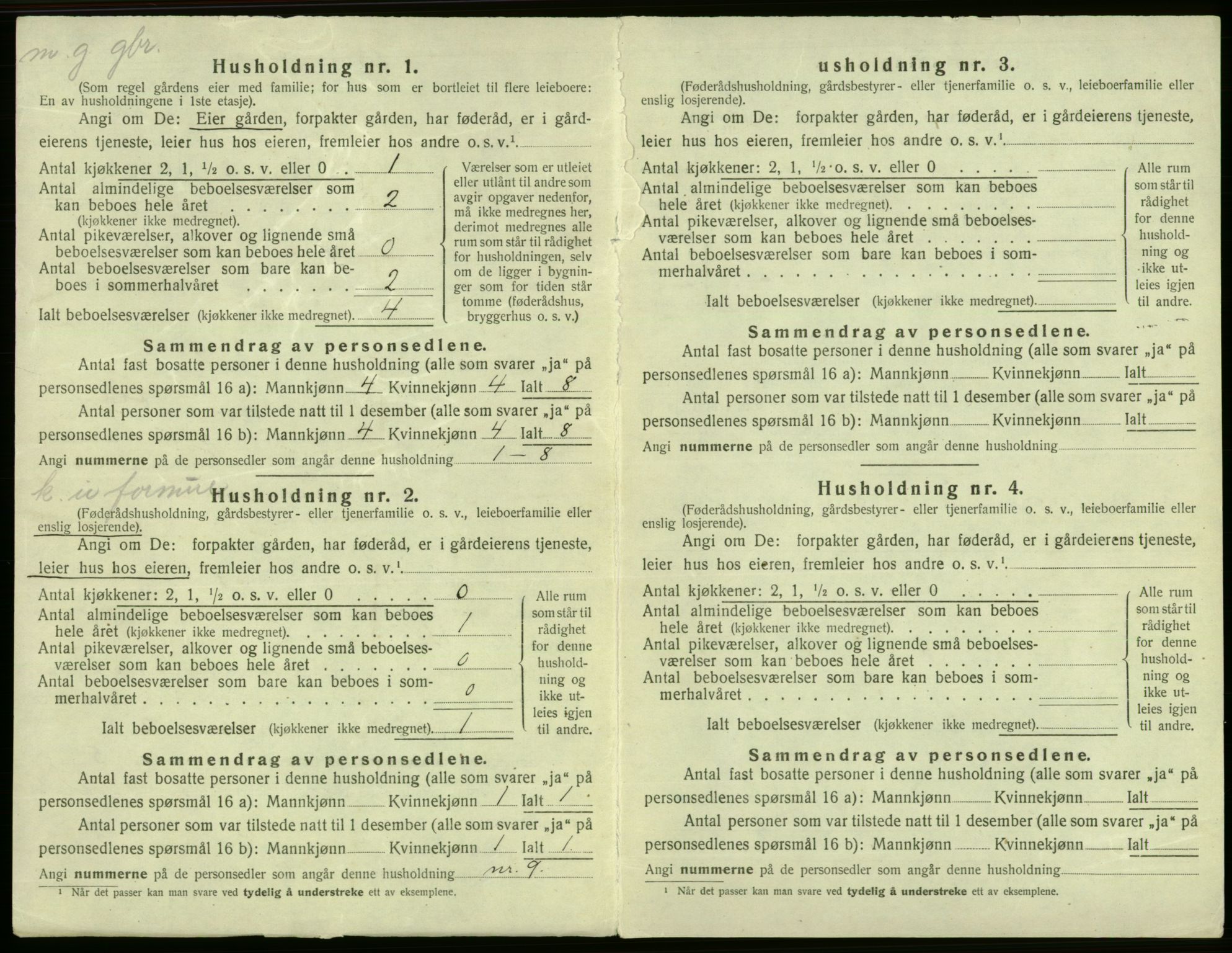 SAB, 1920 census for Fana, 1920, p. 196