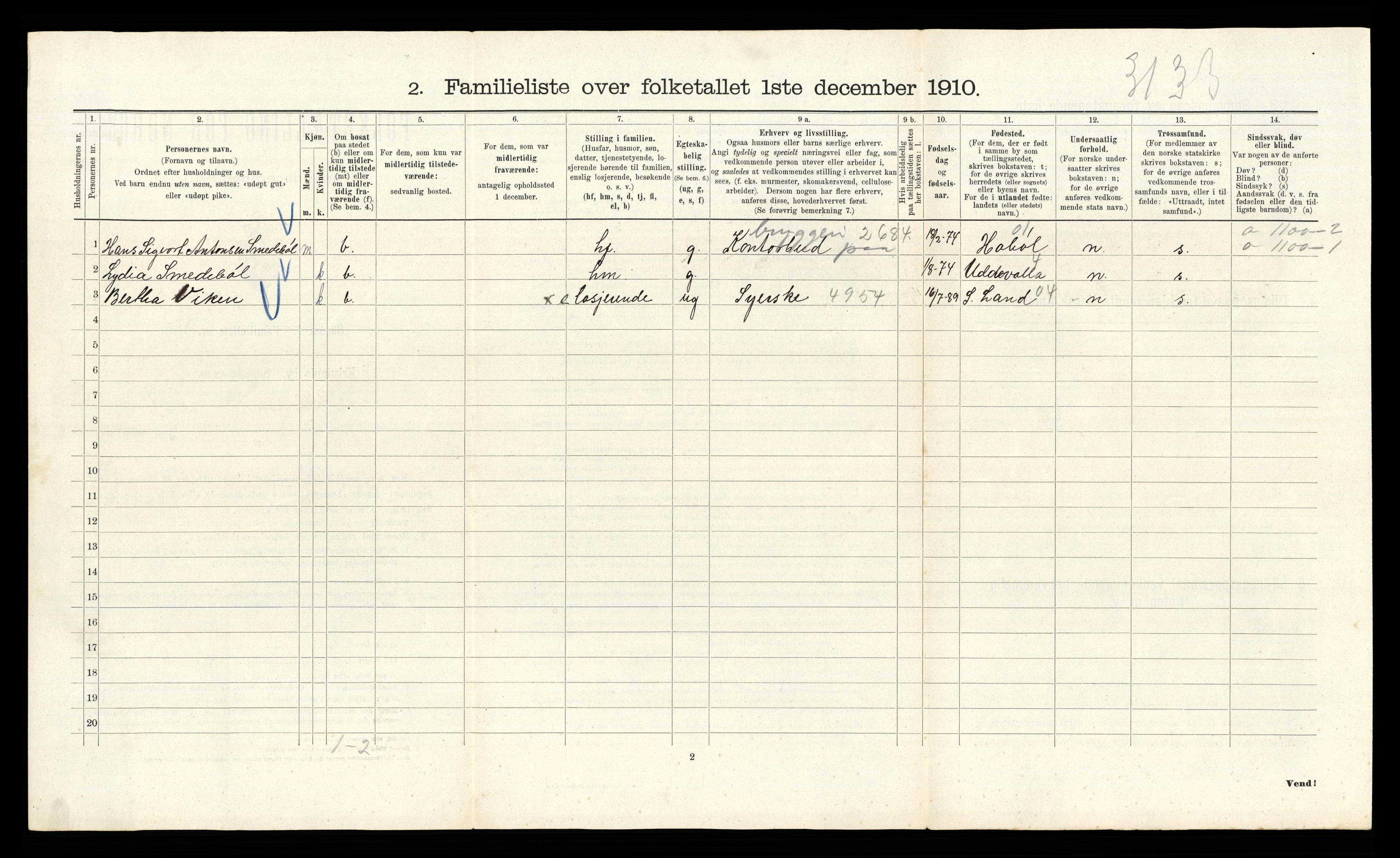 RA, 1910 census for Kristiania, 1910, p. 28732