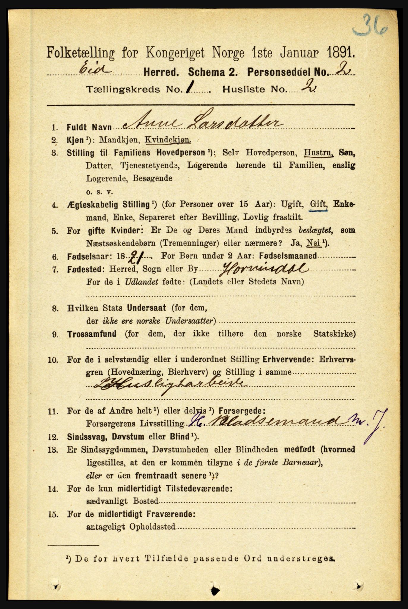 RA, 1891 census for 1443 Eid, 1891, p. 88