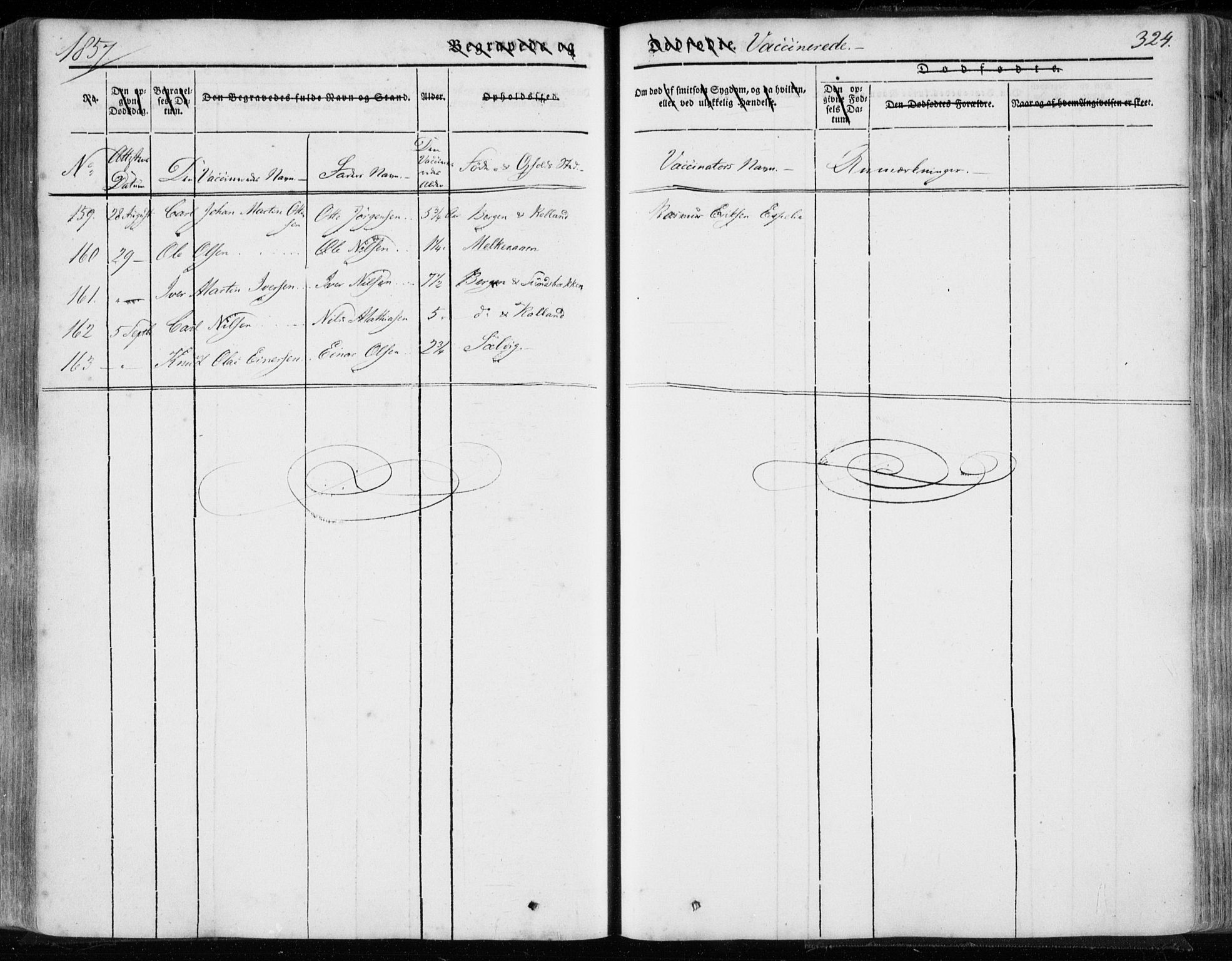 Hamre sokneprestembete, AV/SAB-A-75501/H/Ha/Haa/Haaa/L0013: Parish register (official) no. A 13, 1846-1857, p. 324