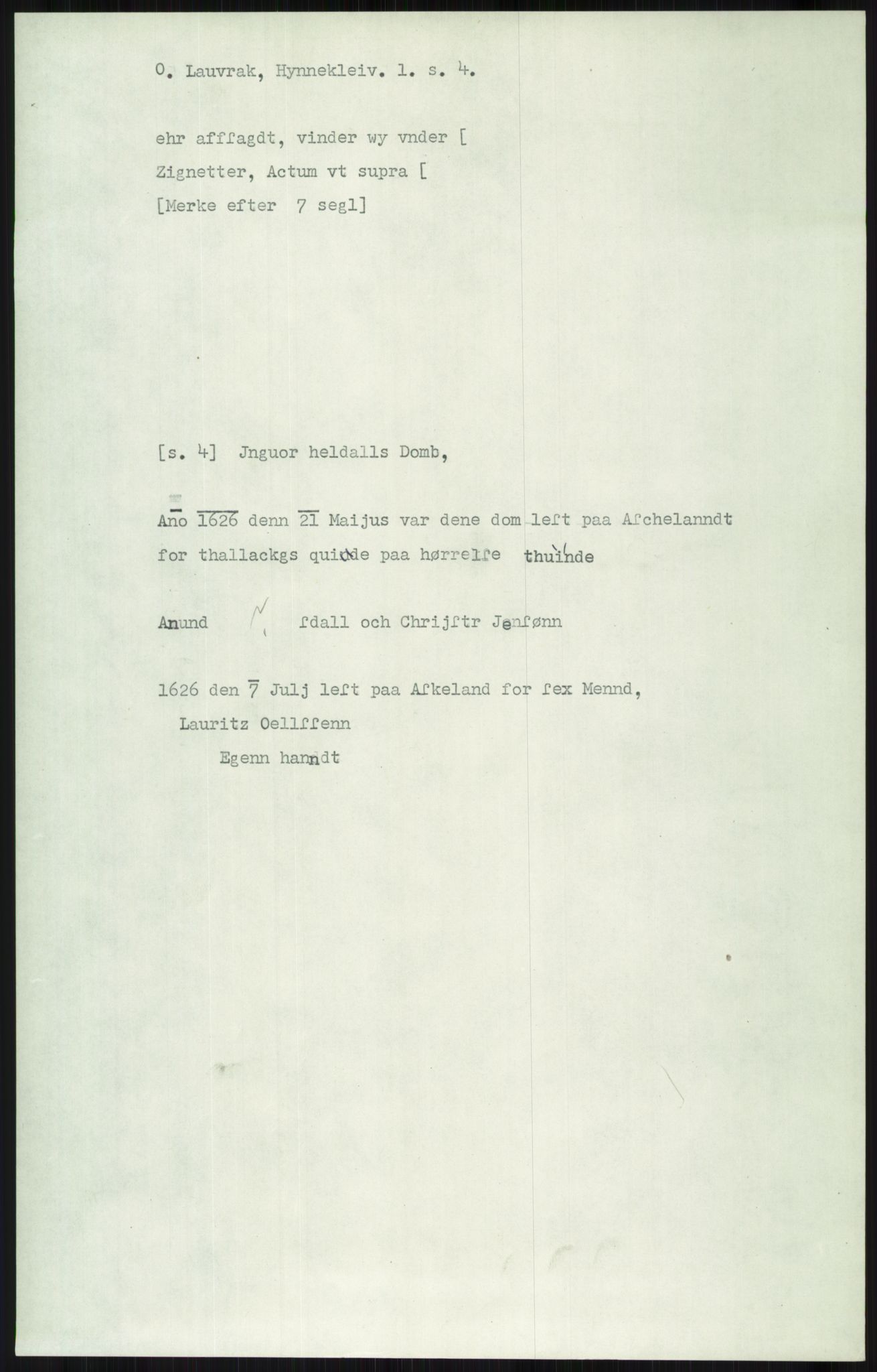 Samlinger til kildeutgivelse, Diplomavskriftsamlingen, AV/RA-EA-4053/H/Ha, p. 3088