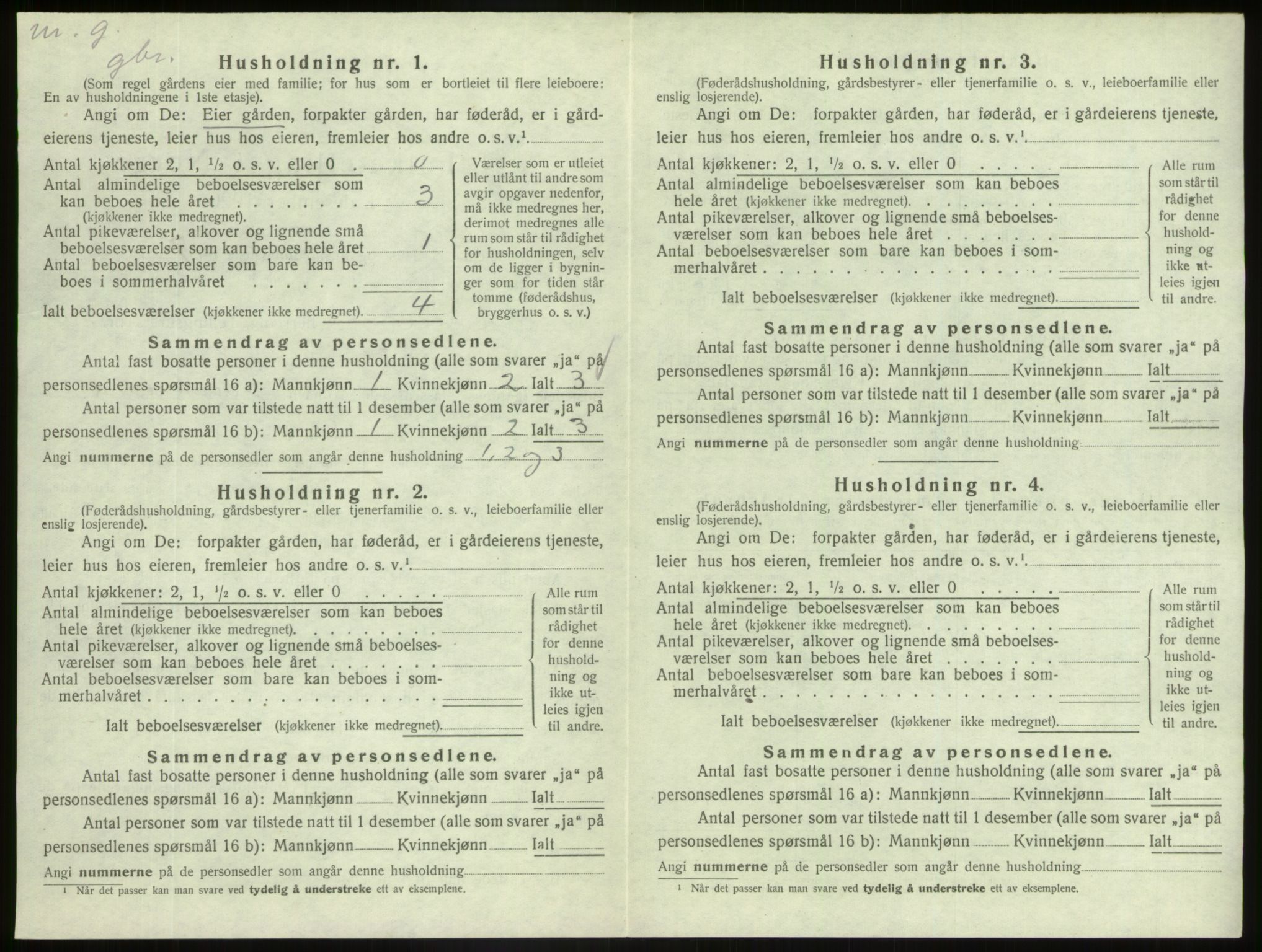 SAB, 1920 census for Askvoll, 1920, p. 537