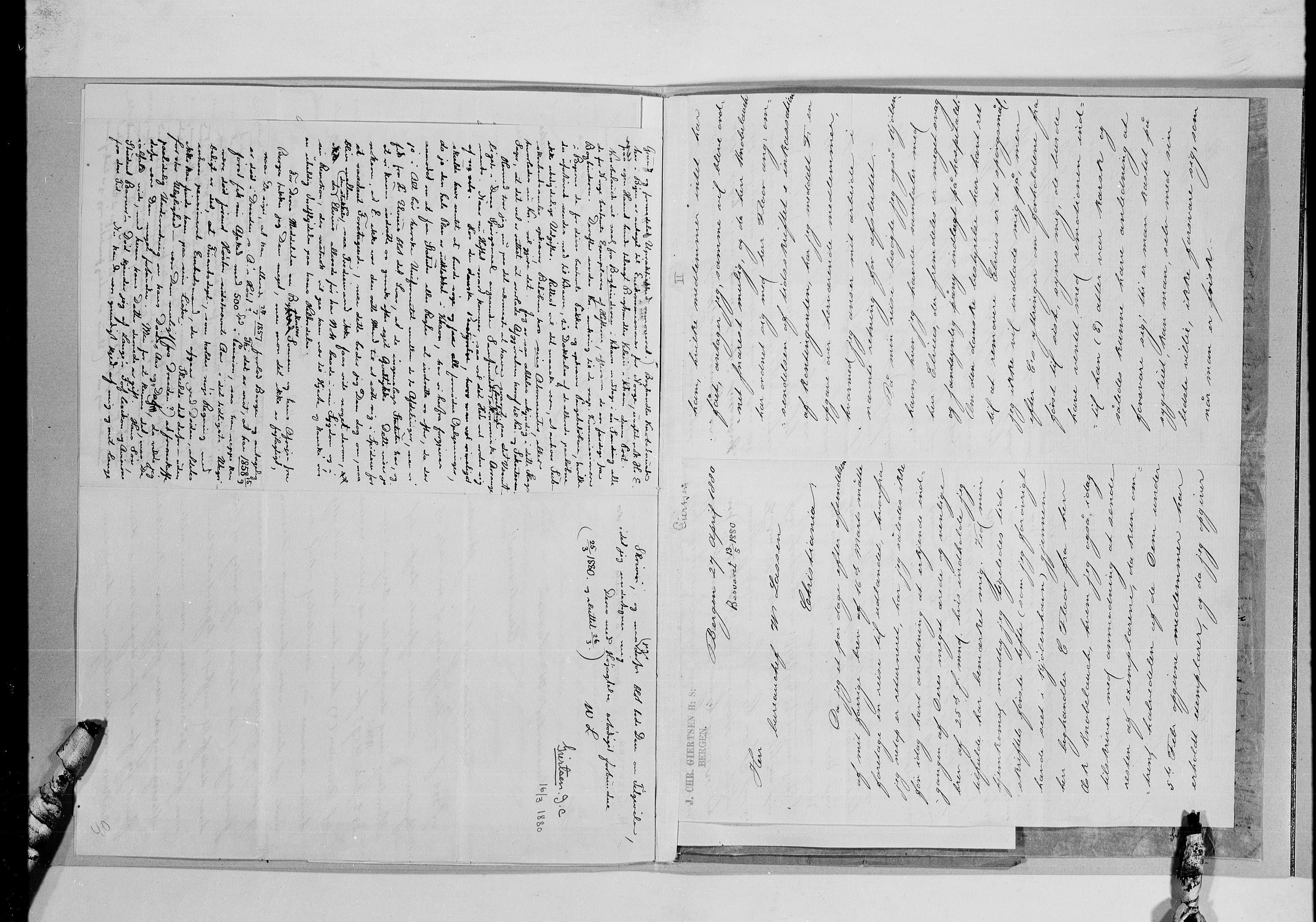 Lassens samlinger, AV/RA-PA-0051/G/L0097: Alfabetisk ordnede brev til Wilhelm Lassen: Fabritius - Grønvold, 1815-1907, p. 136