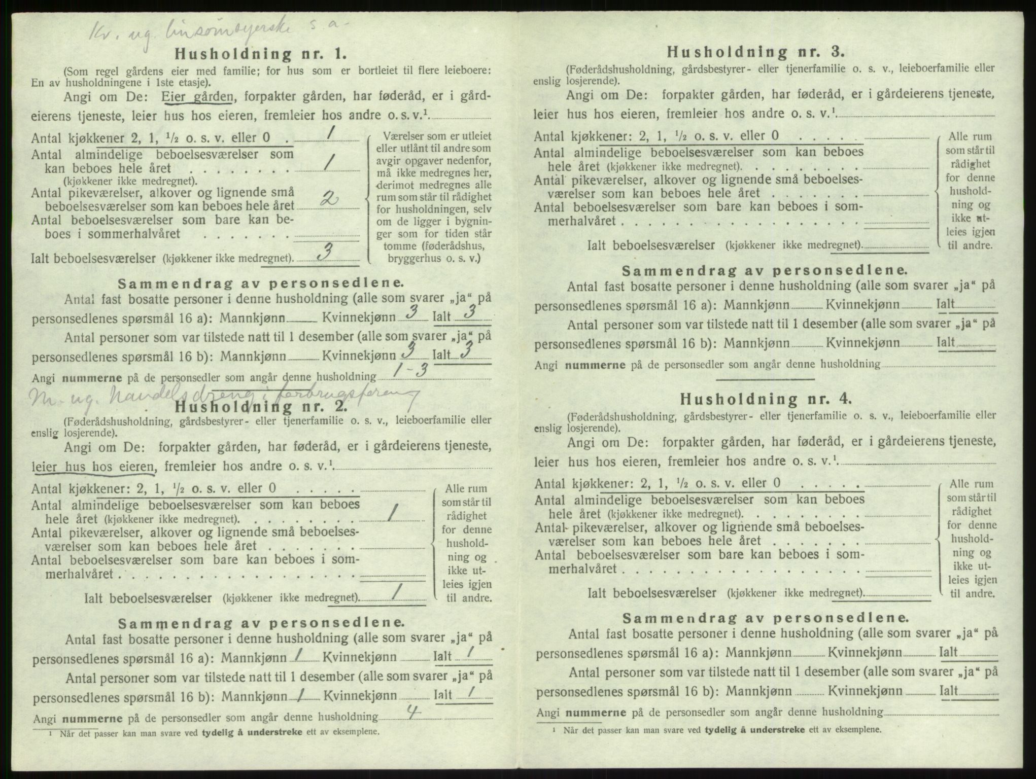 SAB, 1920 census for Vik, 1920, p. 374
