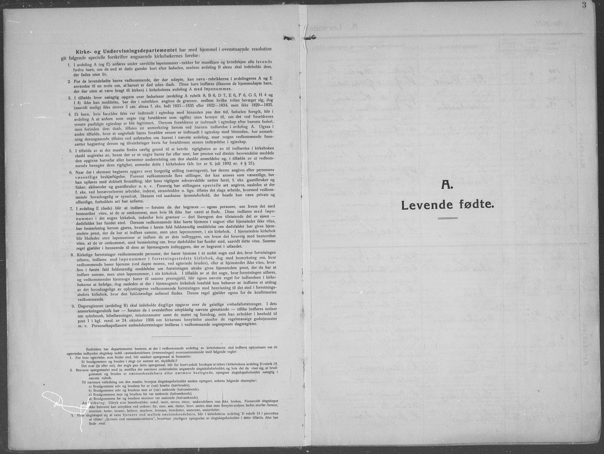 Brandval prestekontor, SAH/PREST-034/H/Ha/Haa/L0004: Parish register (official) no. 4, 1910-1924, p. 3