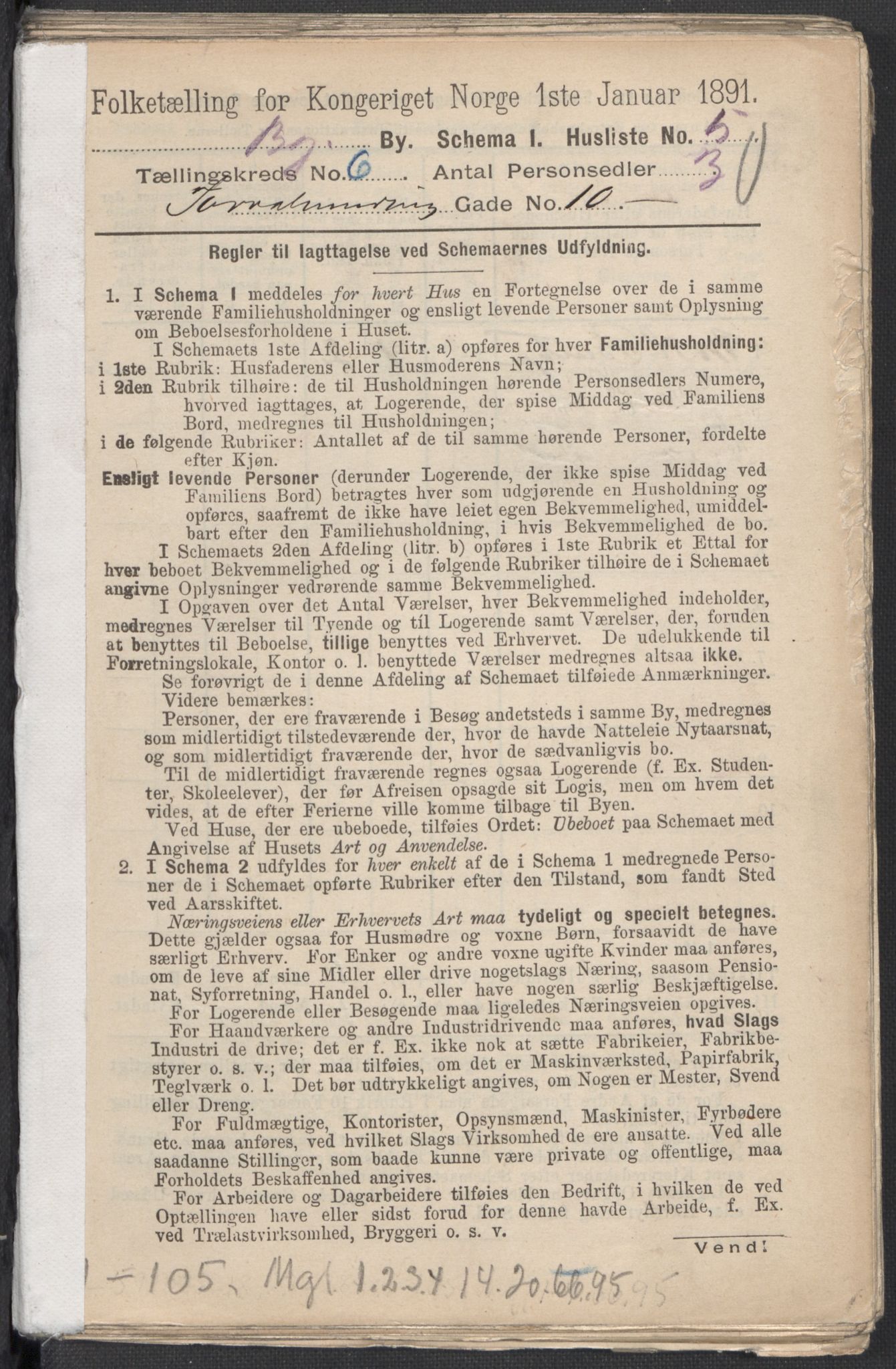 RA, 1891 Census for 1301 Bergen, 1891, p. 1009