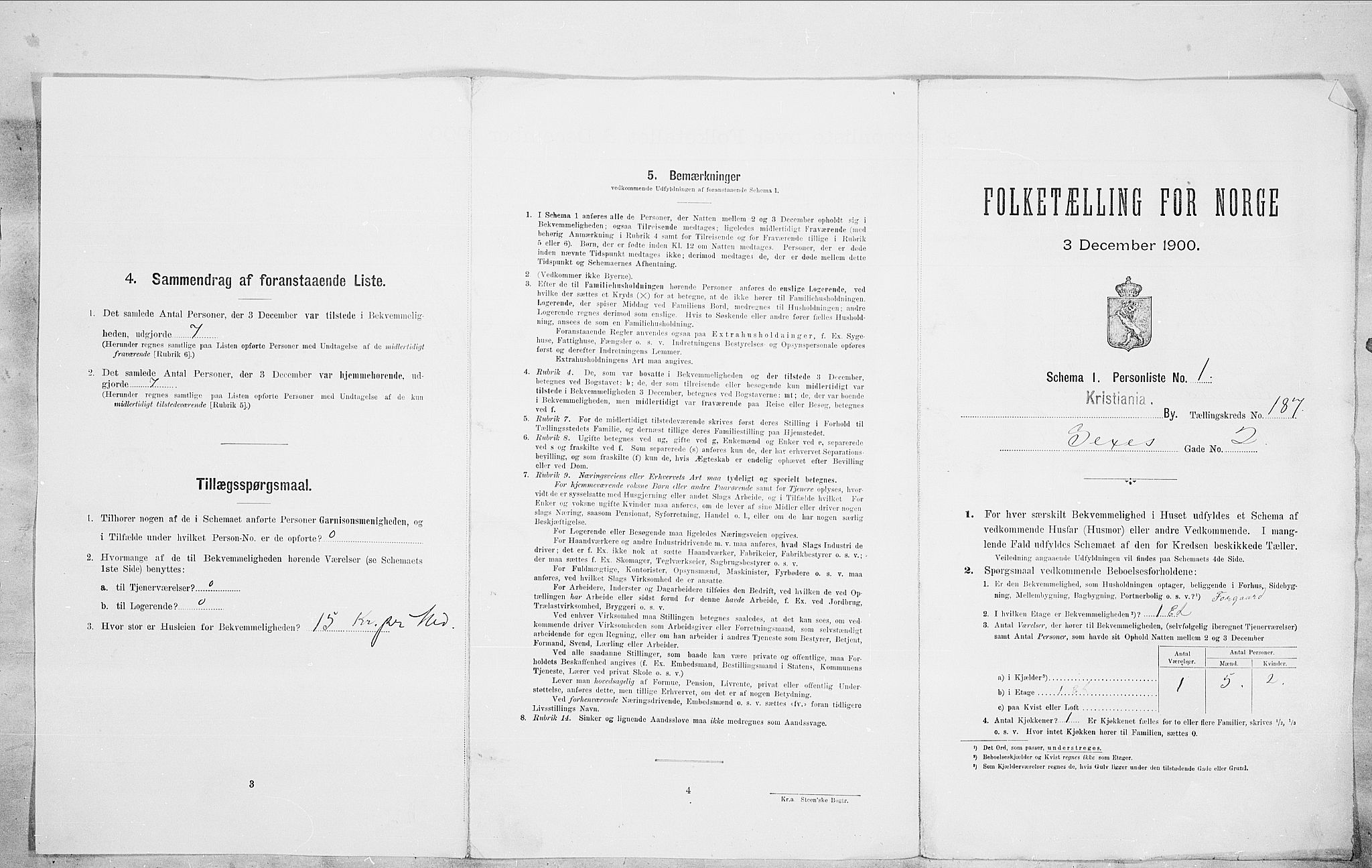 SAO, 1900 census for Kristiania, 1900, p. 84203