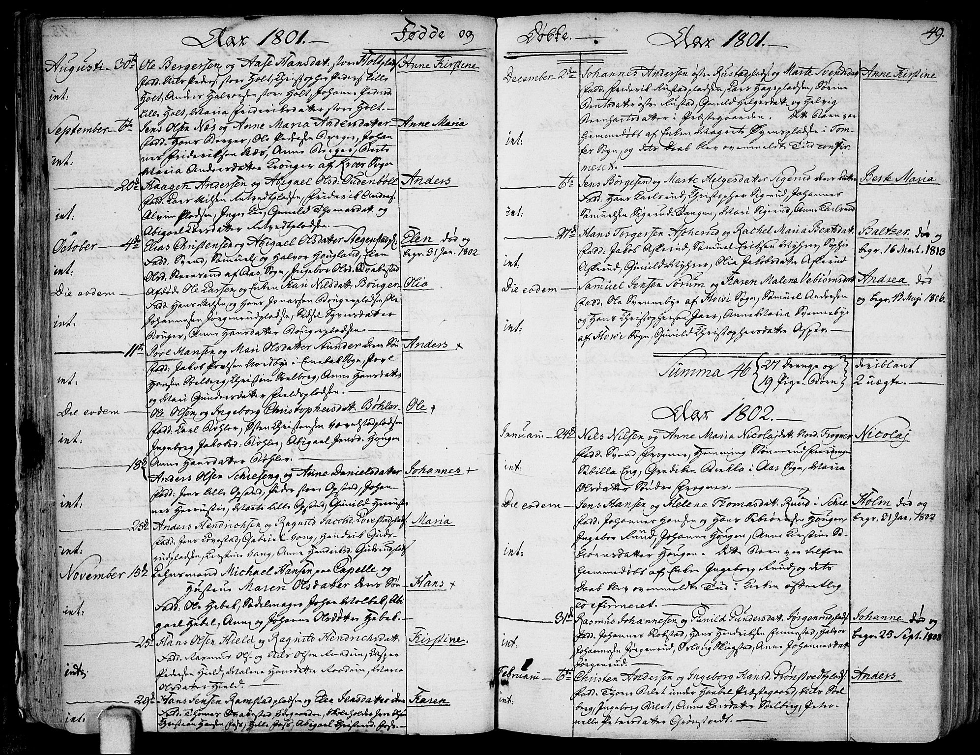 Kråkstad prestekontor Kirkebøker, SAO/A-10125a/F/Fa/L0002: Parish register (official) no. I 2, 1786-1814, p. 49