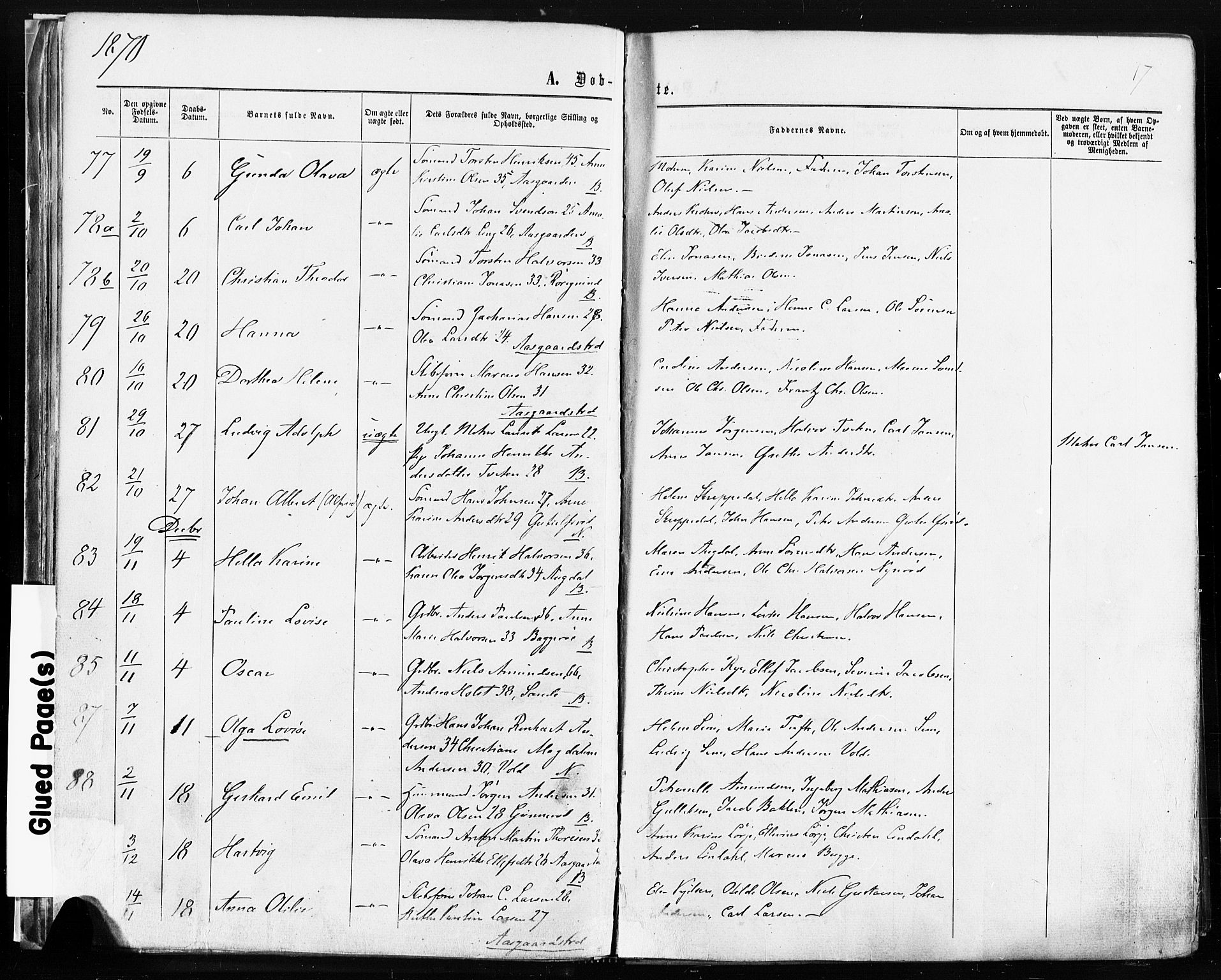 Borre kirkebøker, AV/SAKO-A-338/F/Fa/L0008: Parish register (official) no. I 8, 1868-1877, p. 17