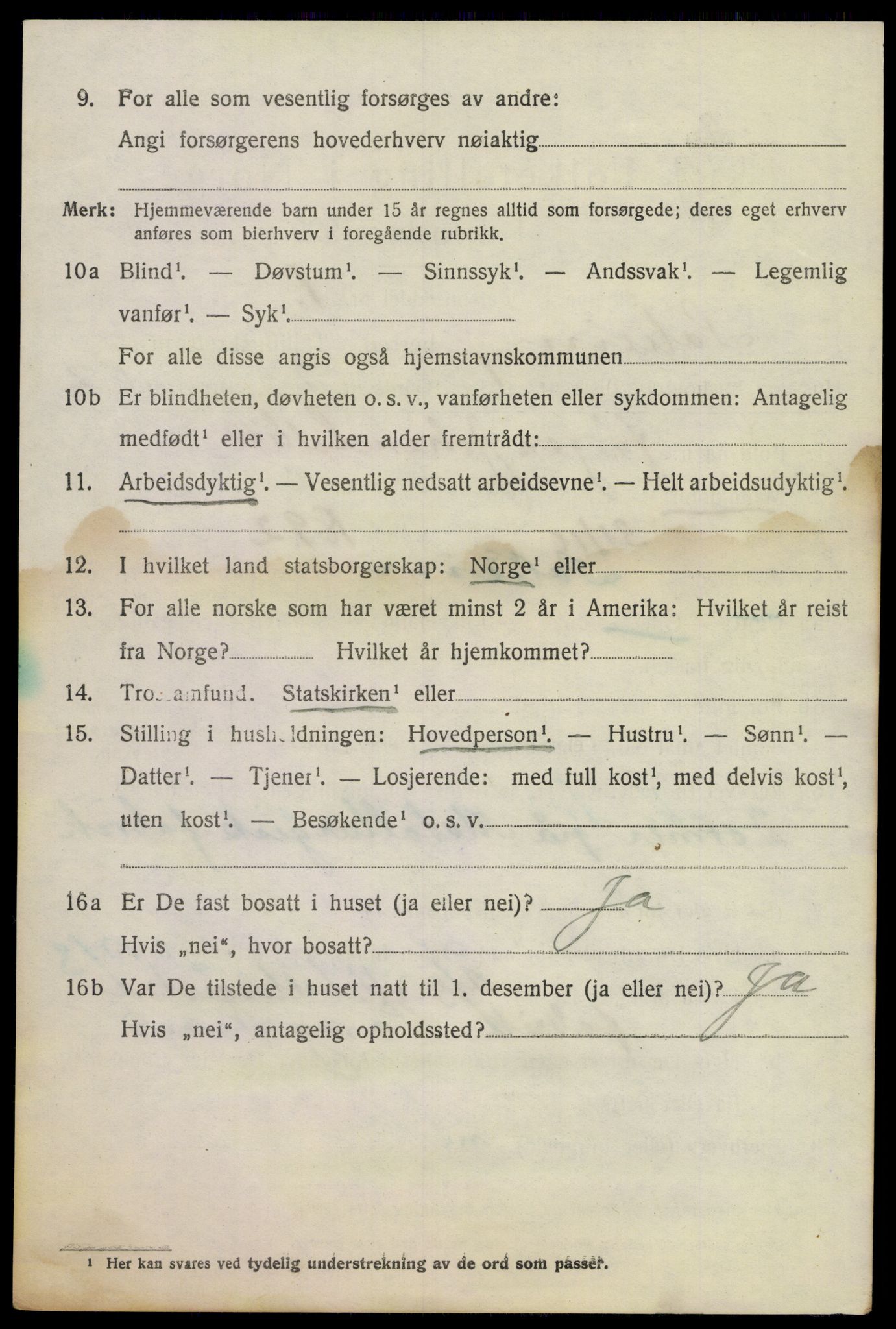 SAKO, 1920 census for Solum, 1920, p. 13171