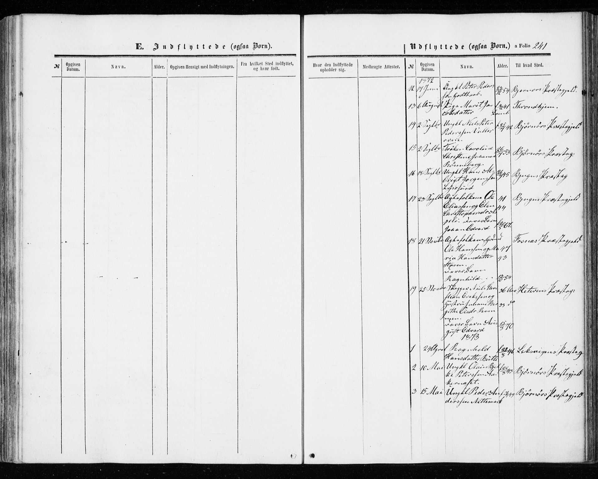 Ministerialprotokoller, klokkerbøker og fødselsregistre - Sør-Trøndelag, SAT/A-1456/655/L0678: Parish register (official) no. 655A07, 1861-1873, p. 241