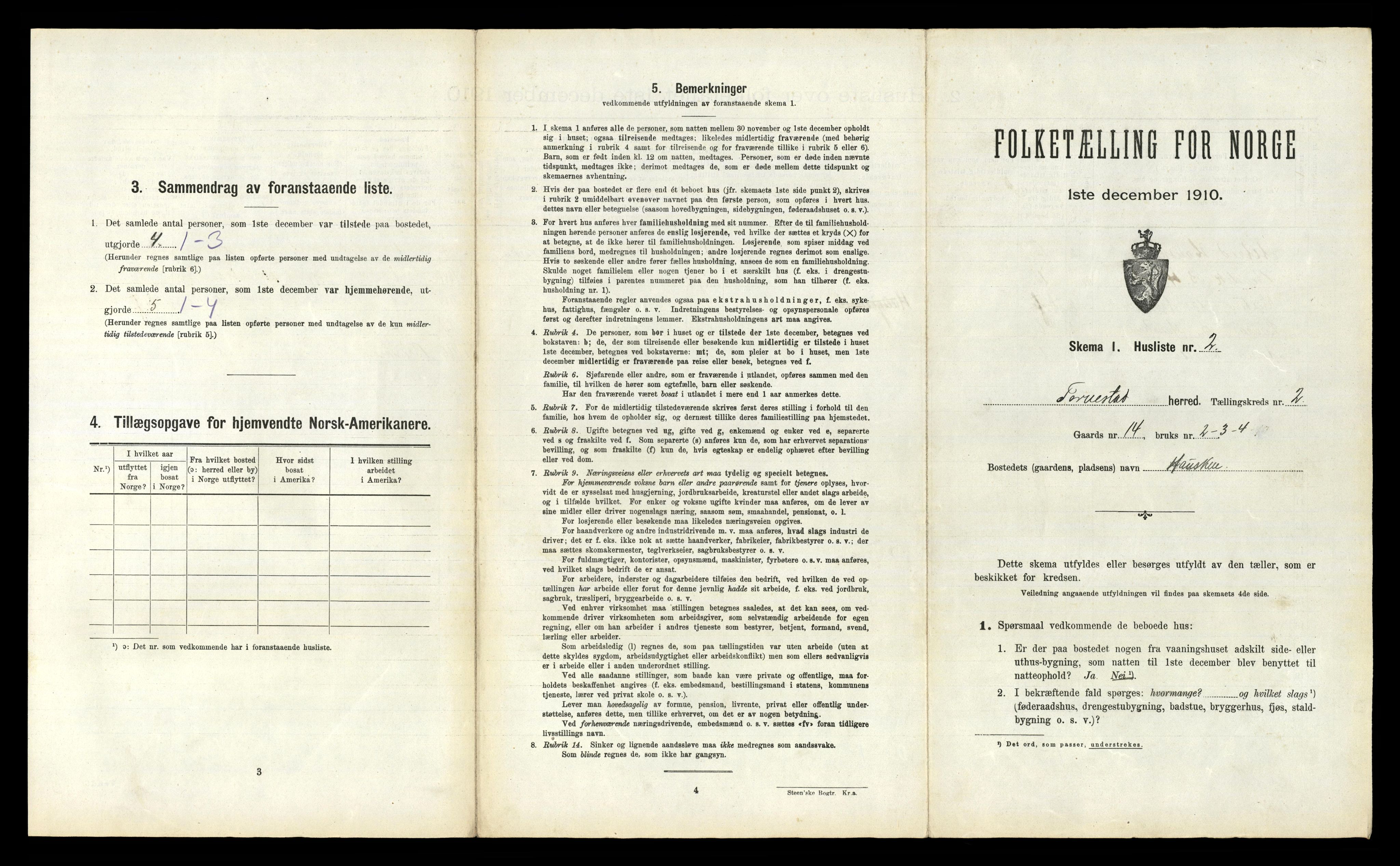 RA, 1910 census for Torvastad, 1910, p. 277