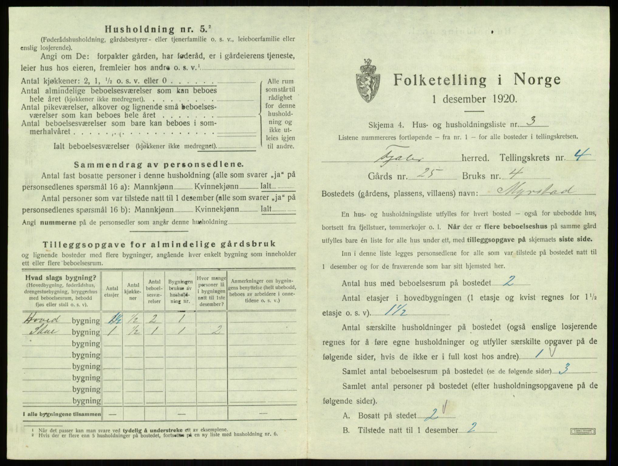 SAB, 1920 census for Fjaler, 1920, p. 365