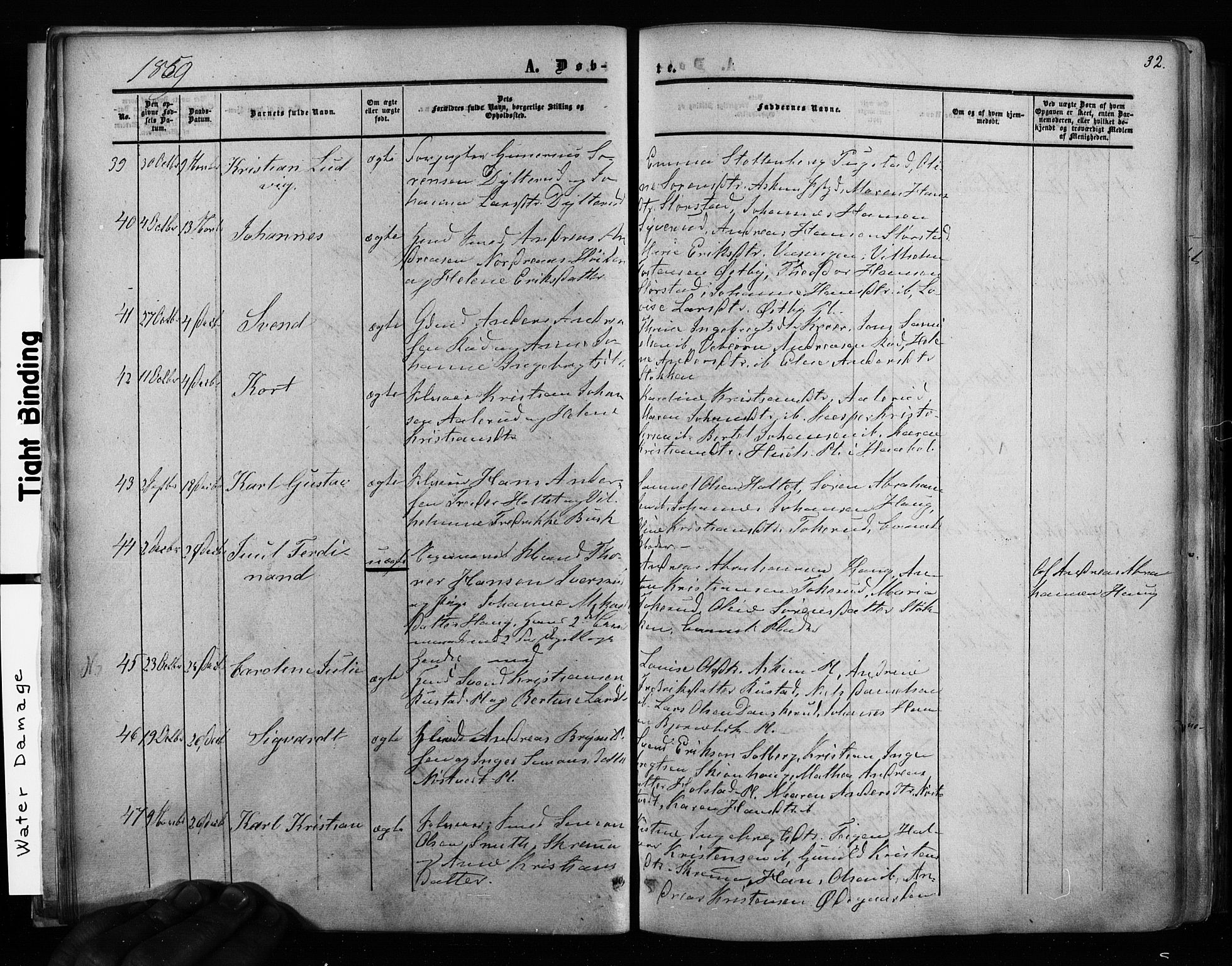 Ås prestekontor Kirkebøker, AV/SAO-A-10894/F/Fa/L0007: Parish register (official) no. I 7, 1854-1870, p. 32