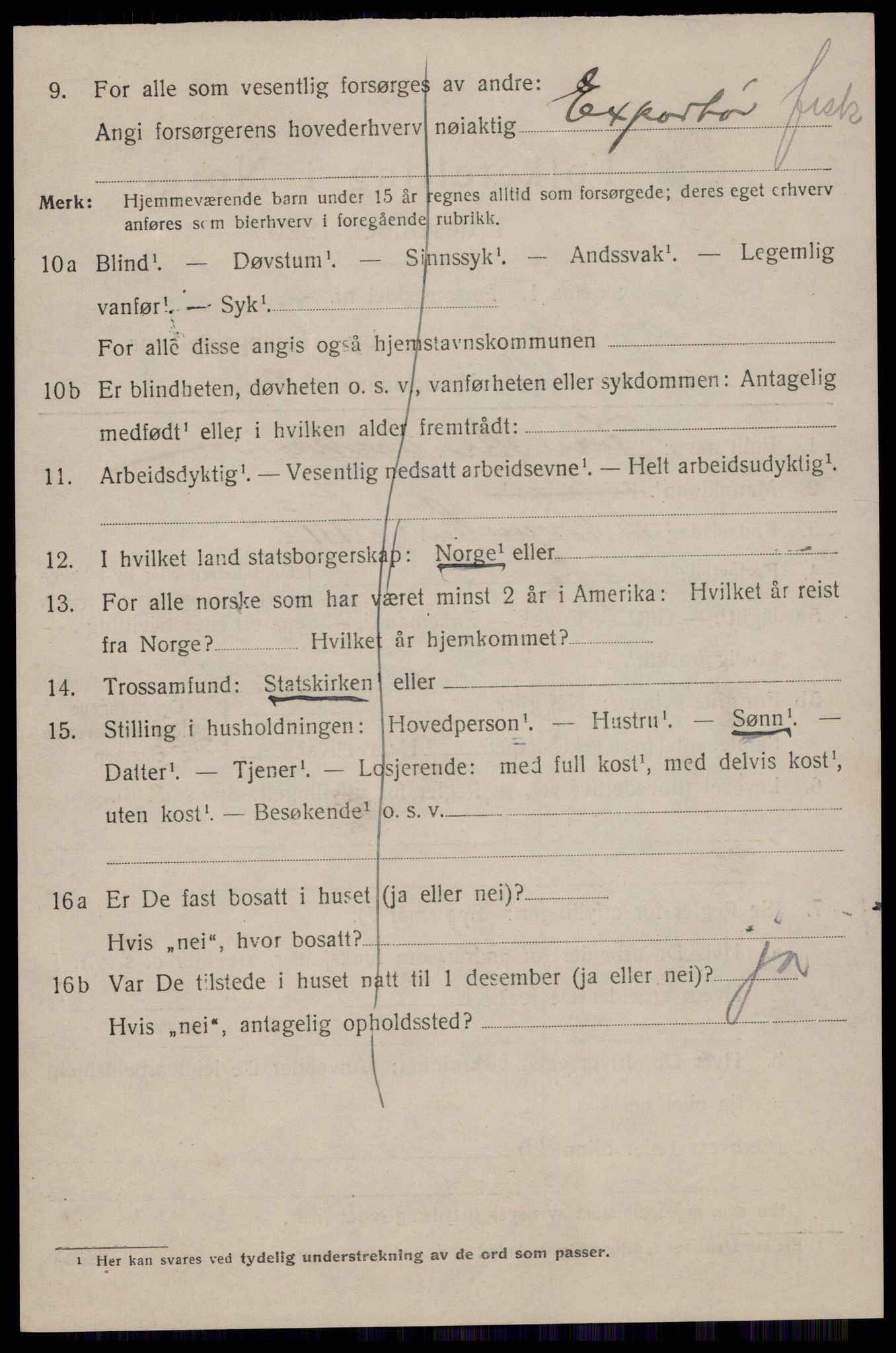 SAST, 1920 census for Kopervik, 1920, p. 4089