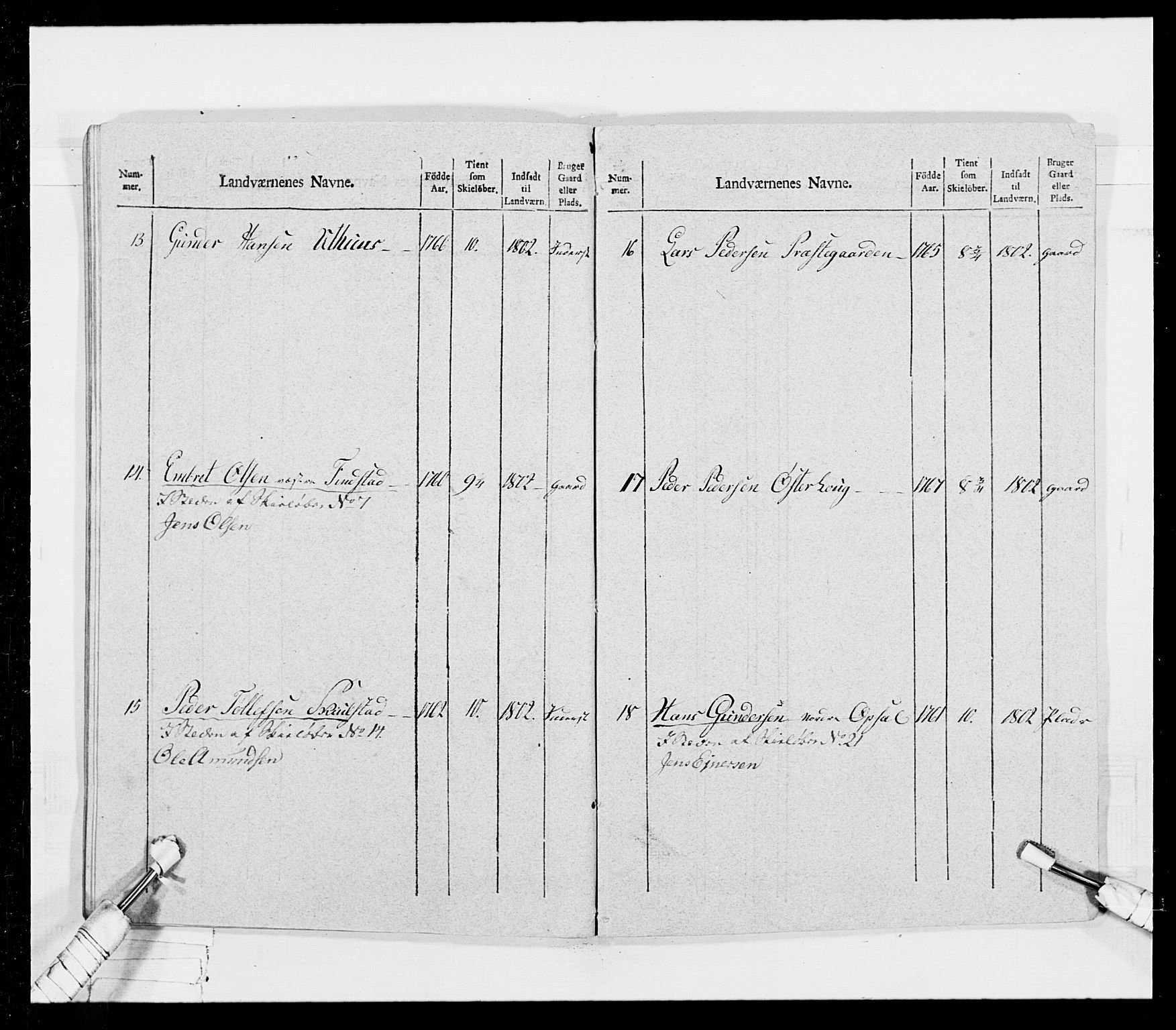 Generalitets- og kommissariatskollegiet, Det kongelige norske kommissariatskollegium, RA/EA-5420/E/Eh/L0026: Skiløperkompaniene, 1805-1810, p. 172