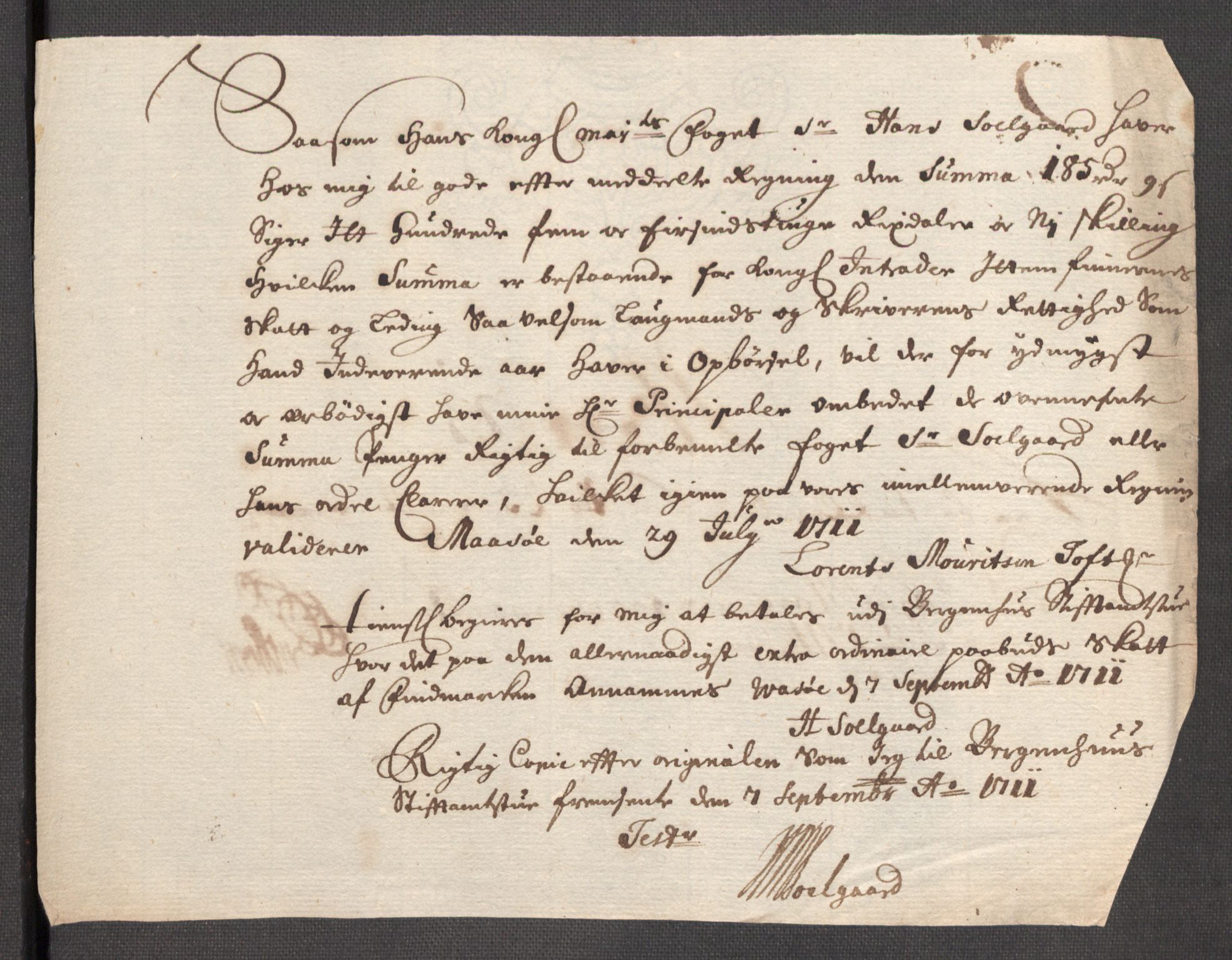 Rentekammeret inntil 1814, Reviderte regnskaper, Fogderegnskap, AV/RA-EA-4092/R69/L4855: Fogderegnskap Finnmark/Vardøhus, 1709-1712, p. 509