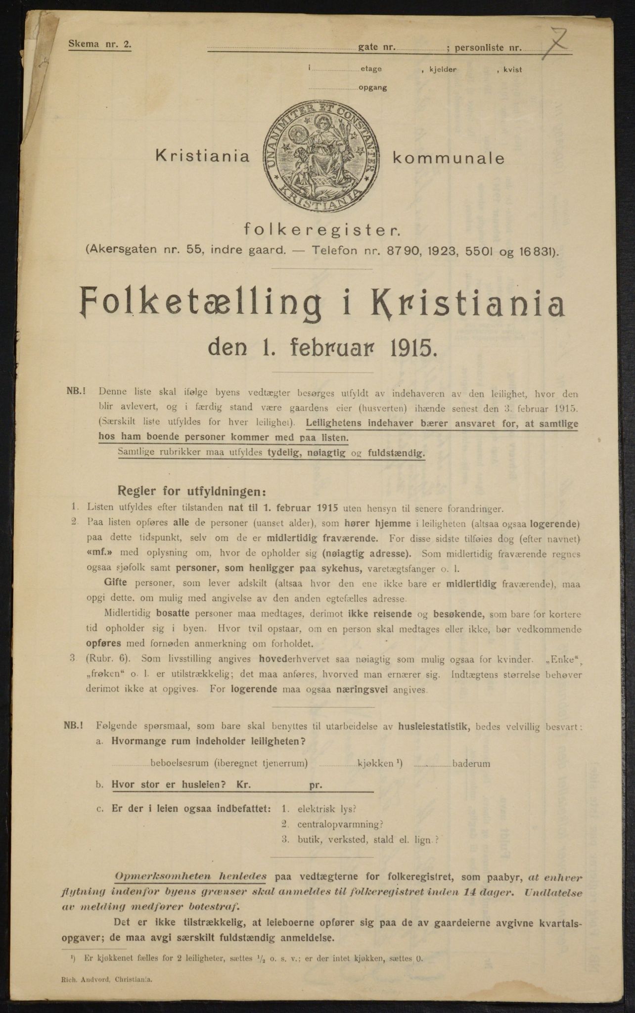 OBA, Municipal Census 1915 for Kristiania, 1915, p. 48904