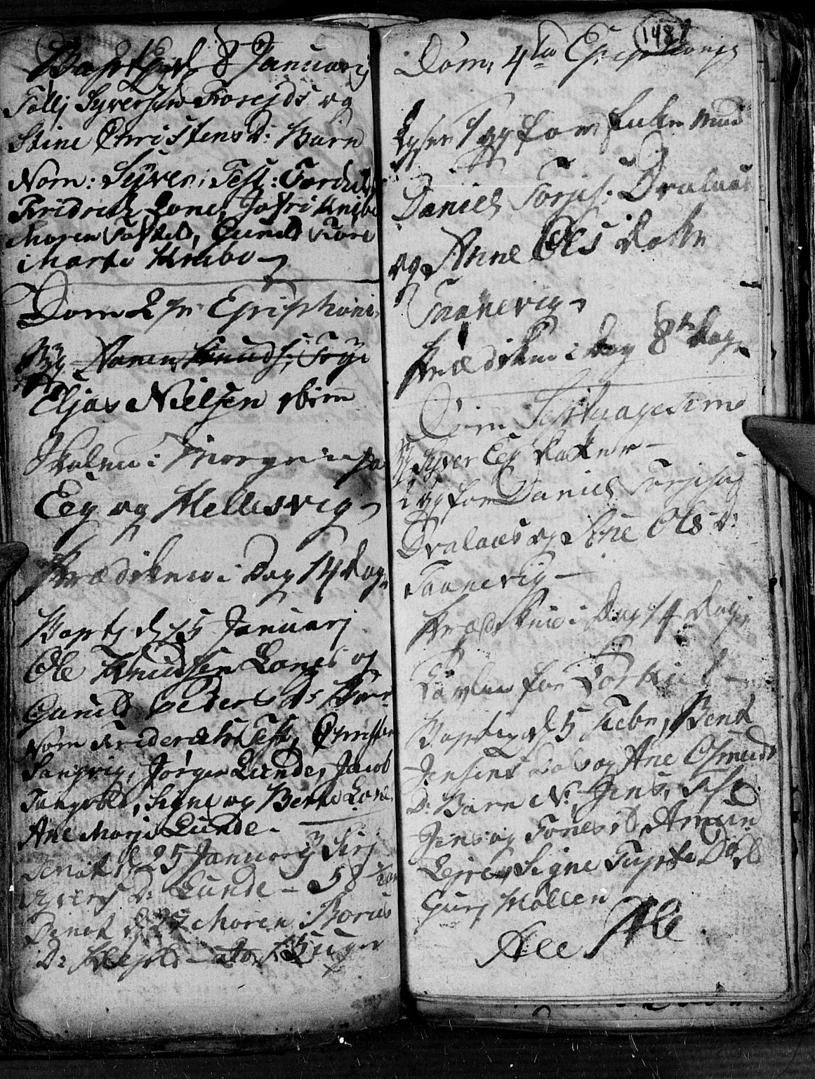 Søgne sokneprestkontor, SAK/1111-0037/F/Fb/Fbb/L0001: Parish register (copy) no. B 1, 1779-1802, p. 148