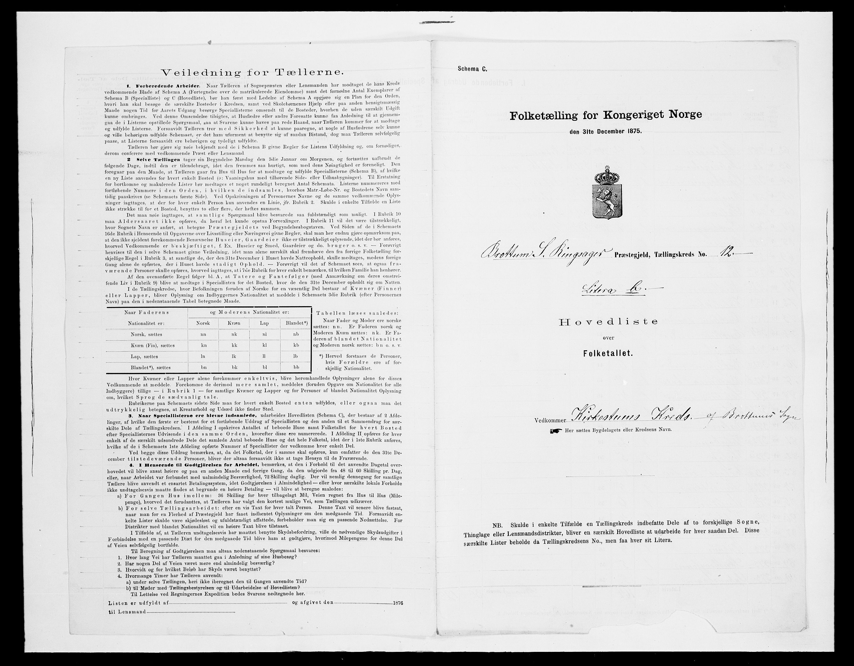 SAH, 1875 census for 0412P Ringsaker, 1875, p. 83