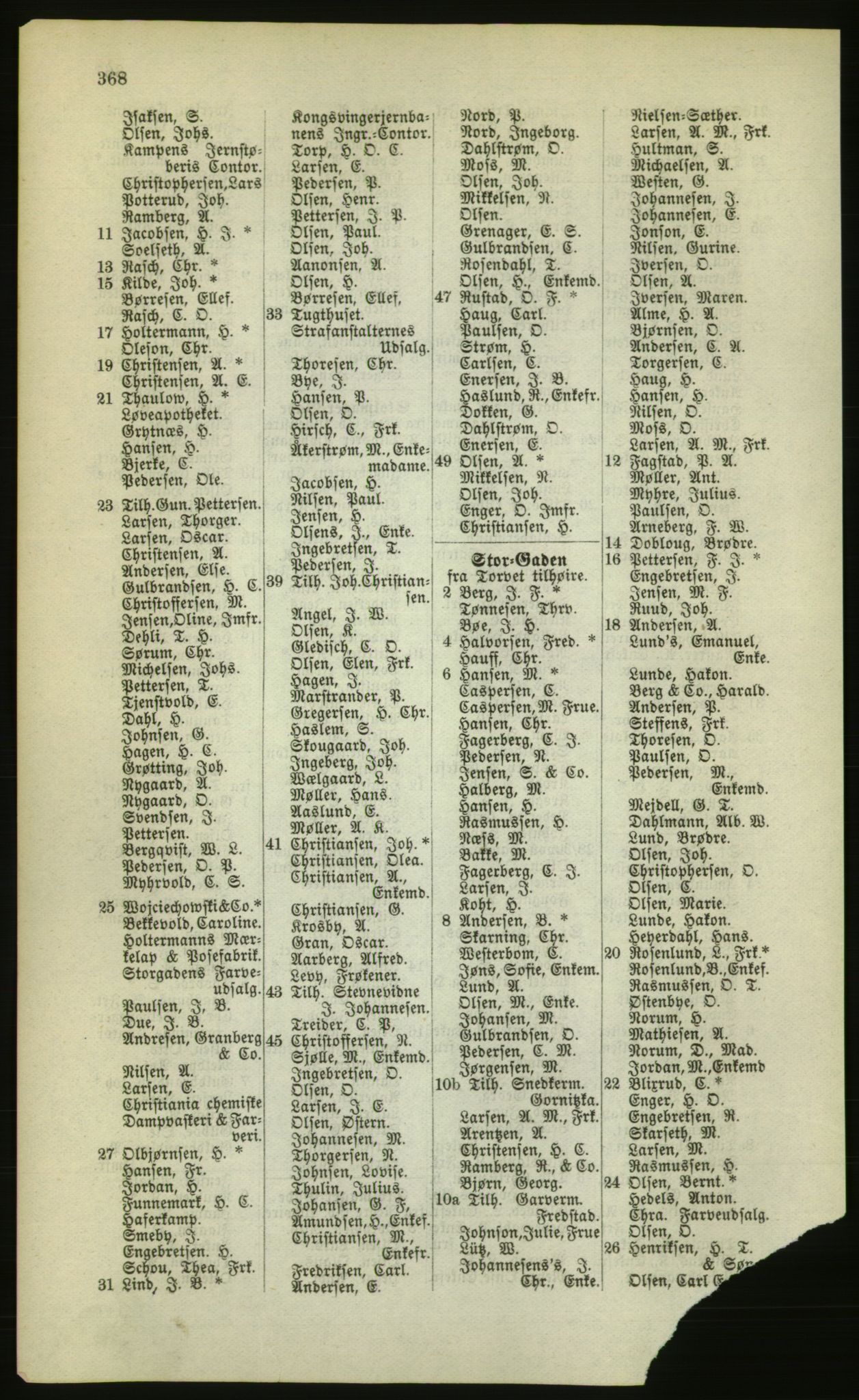 Kristiania/Oslo adressebok, PUBL/-, 1880, p. 368