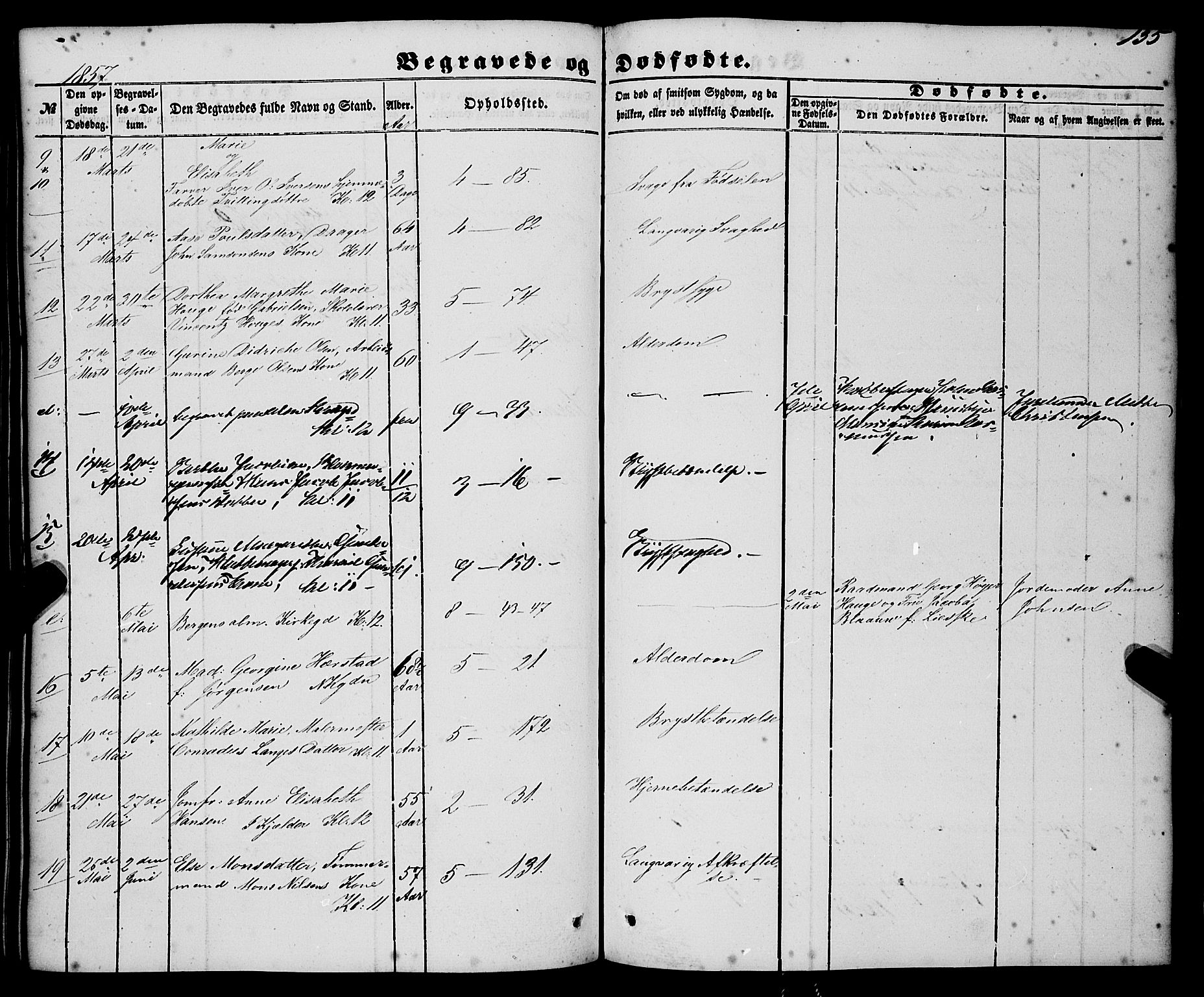 Nykirken Sokneprestembete, AV/SAB-A-77101/H/Haa/L0042: Parish register (official) no. E 2, 1850-1868, p. 135