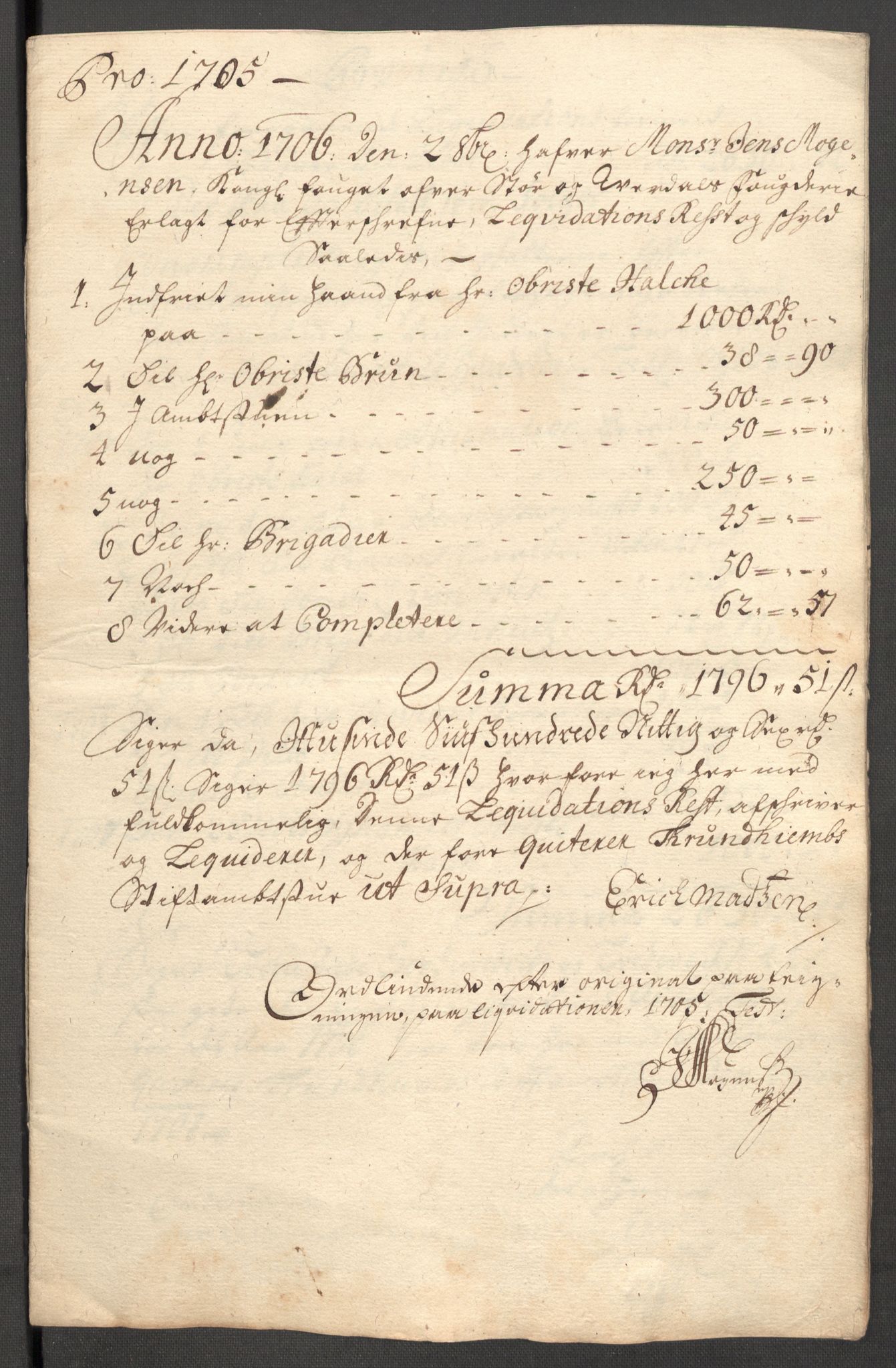 Rentekammeret inntil 1814, Reviderte regnskaper, Fogderegnskap, AV/RA-EA-4092/R62/L4197: Fogderegnskap Stjørdal og Verdal, 1707, p. 357