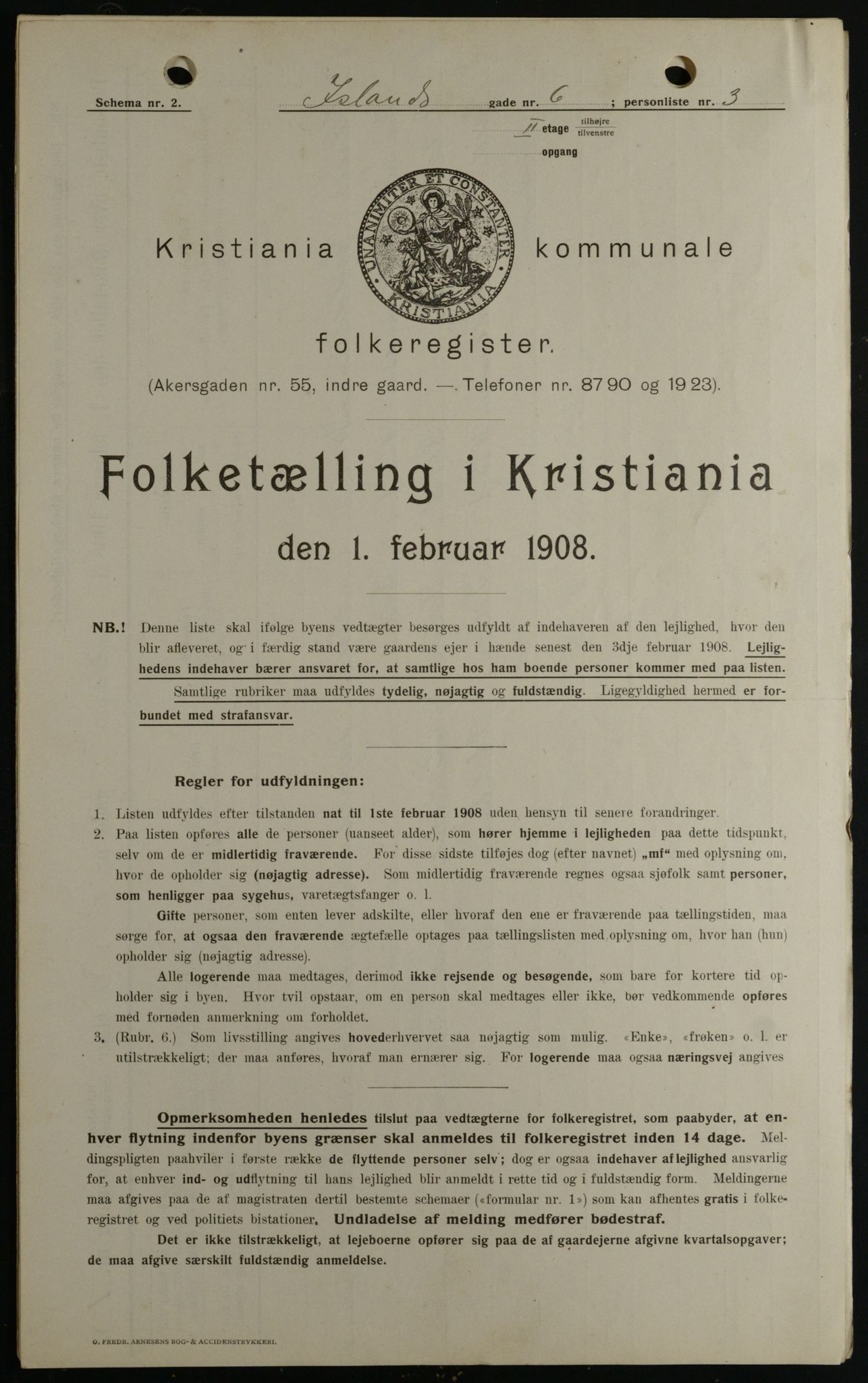 OBA, Municipal Census 1908 for Kristiania, 1908, p. 39967