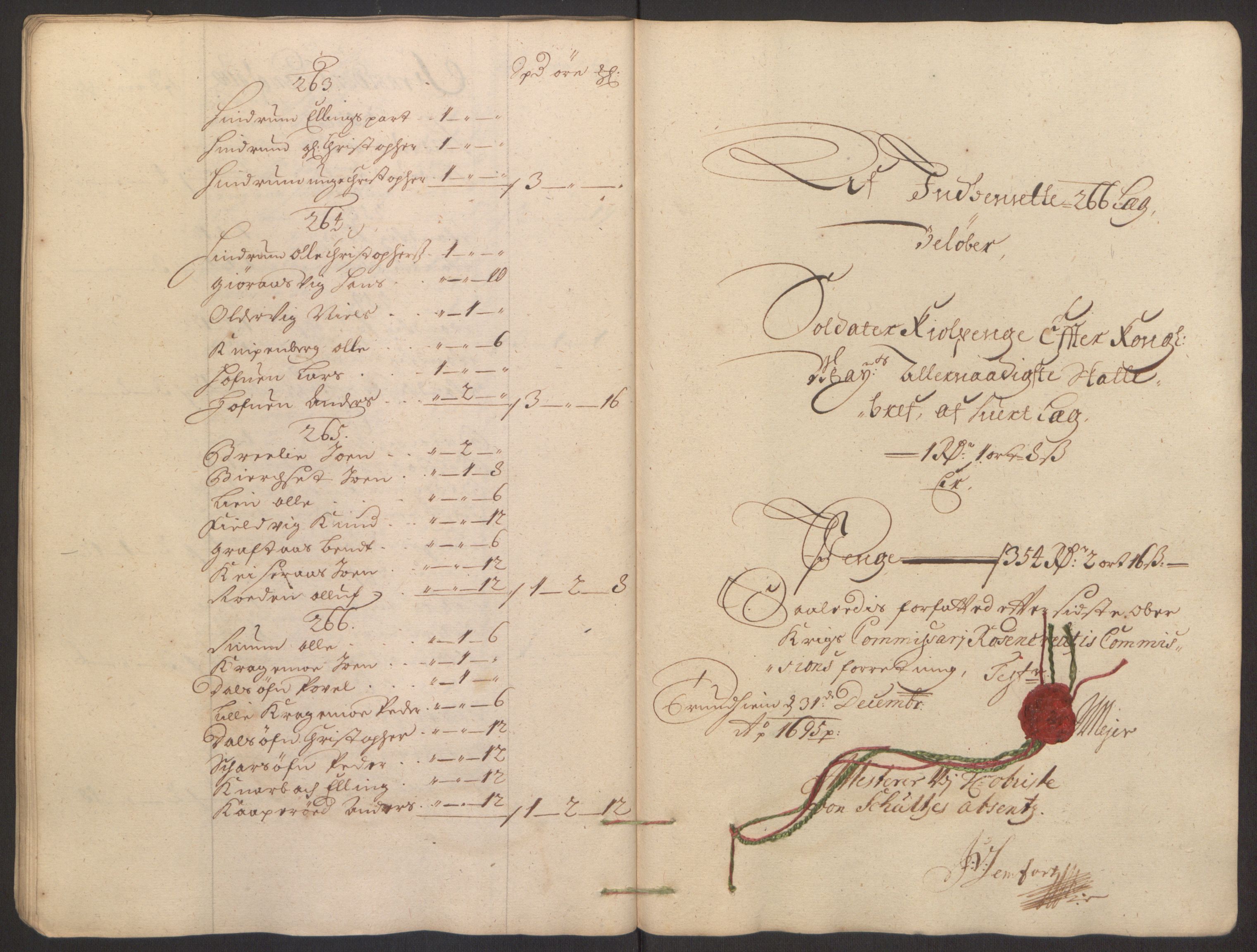 Rentekammeret inntil 1814, Reviderte regnskaper, Fogderegnskap, RA/EA-4092/R62/L4187: Fogderegnskap Stjørdal og Verdal, 1695, p. 93