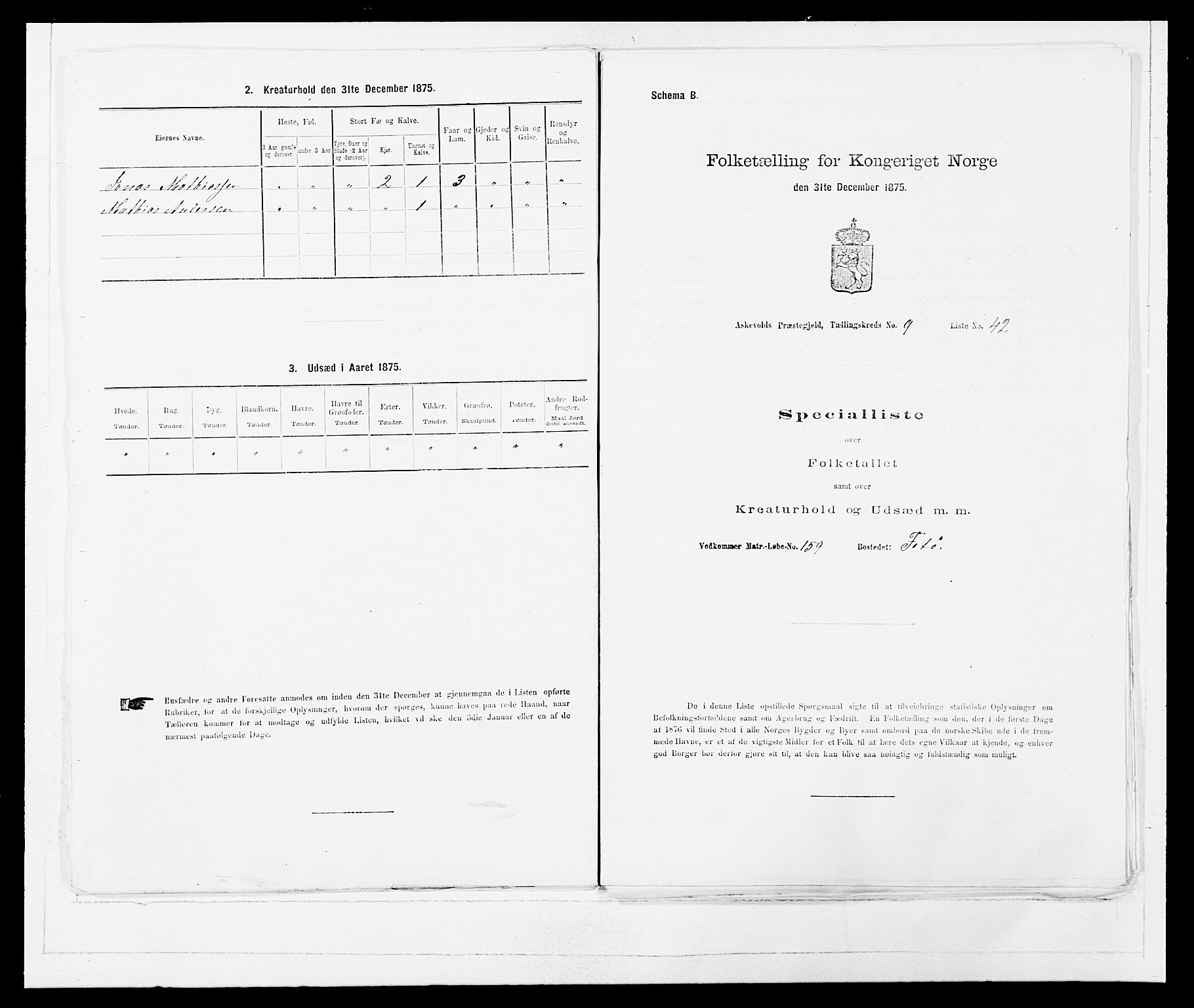 SAB, 1875 census for 1428P Askvoll, 1875, p. 889