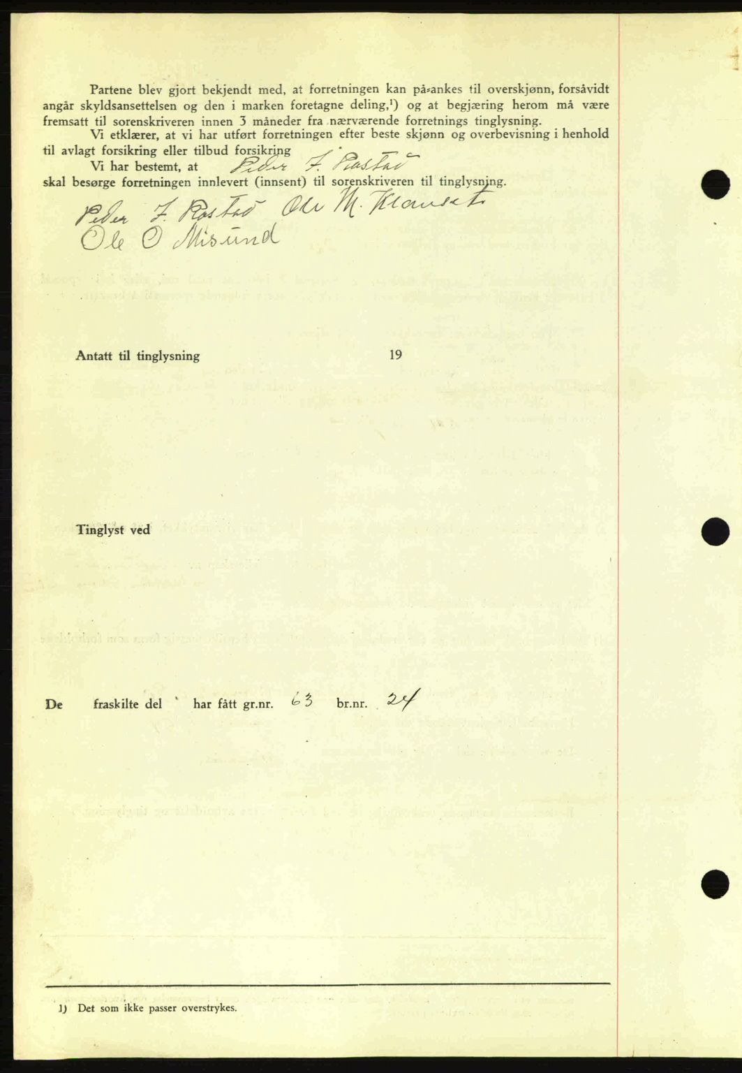 Romsdal sorenskriveri, AV/SAT-A-4149/1/2/2C: Mortgage book no. A10, 1941-1941, Diary no: : 1074/1941