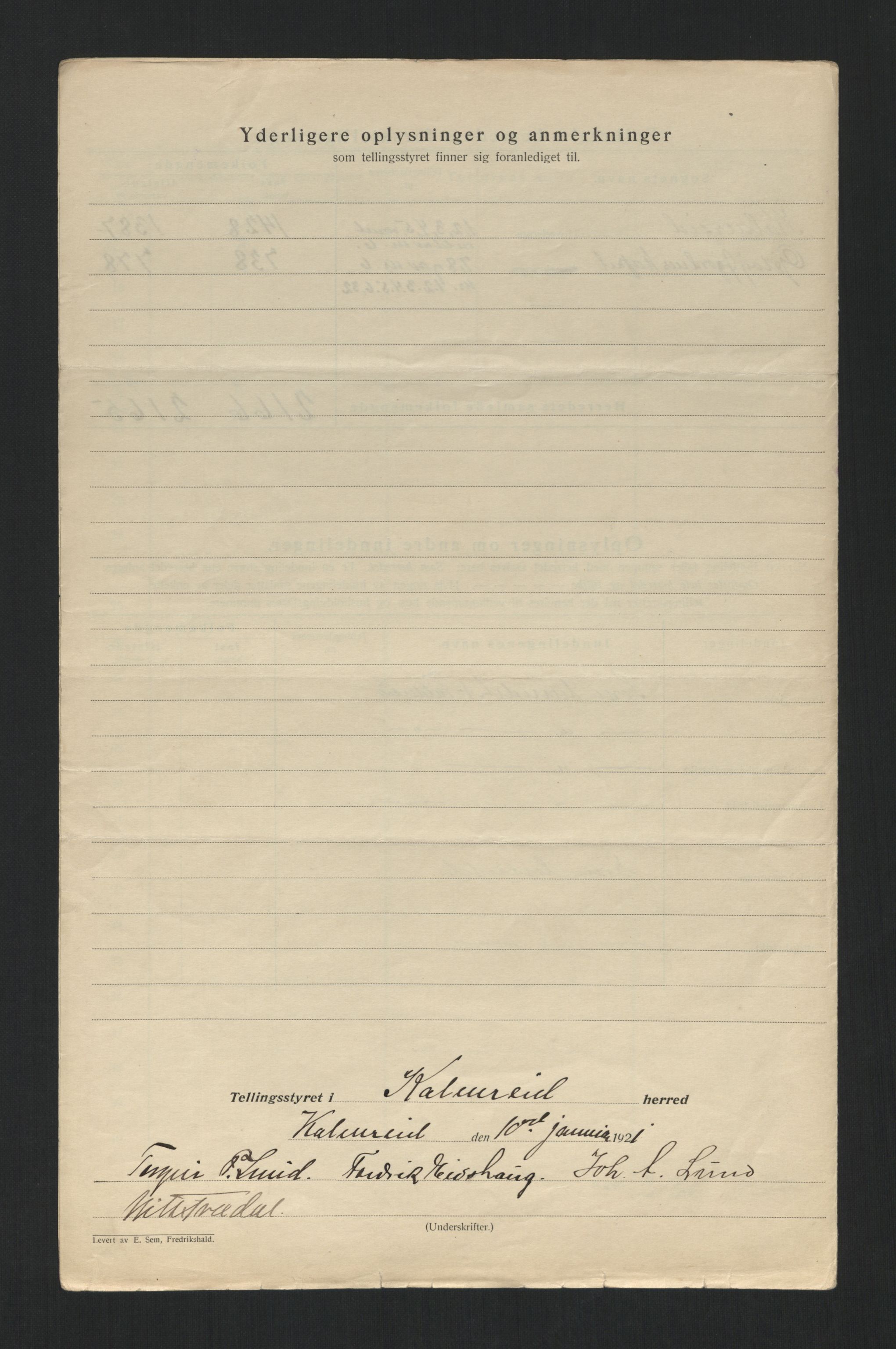 SAT, 1920 census for Kolvereid, 1920, p. 8