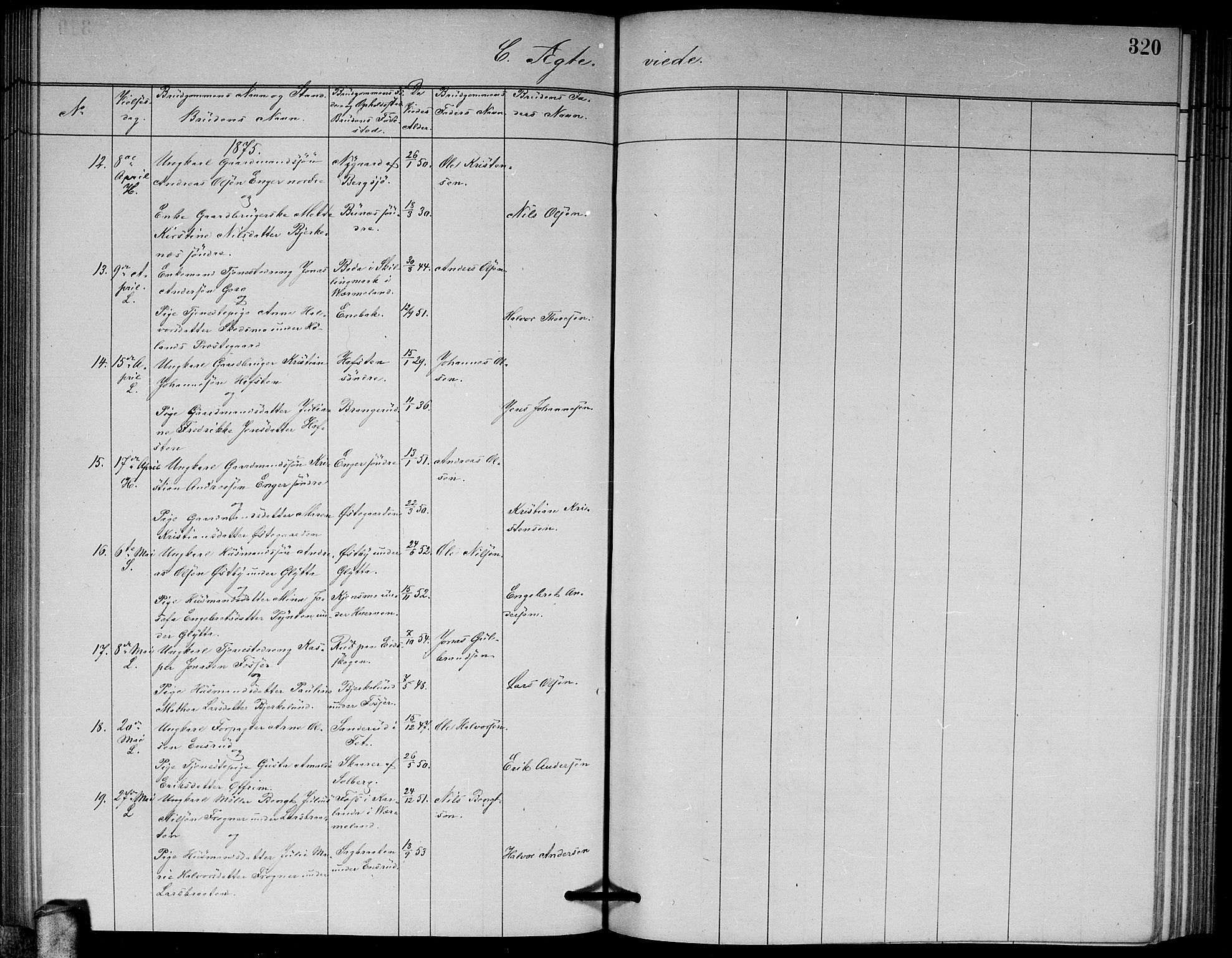 Høland prestekontor Kirkebøker, AV/SAO-A-10346a/G/Ga/L0006: Parish register (copy) no. I 6, 1869-1879, p. 320