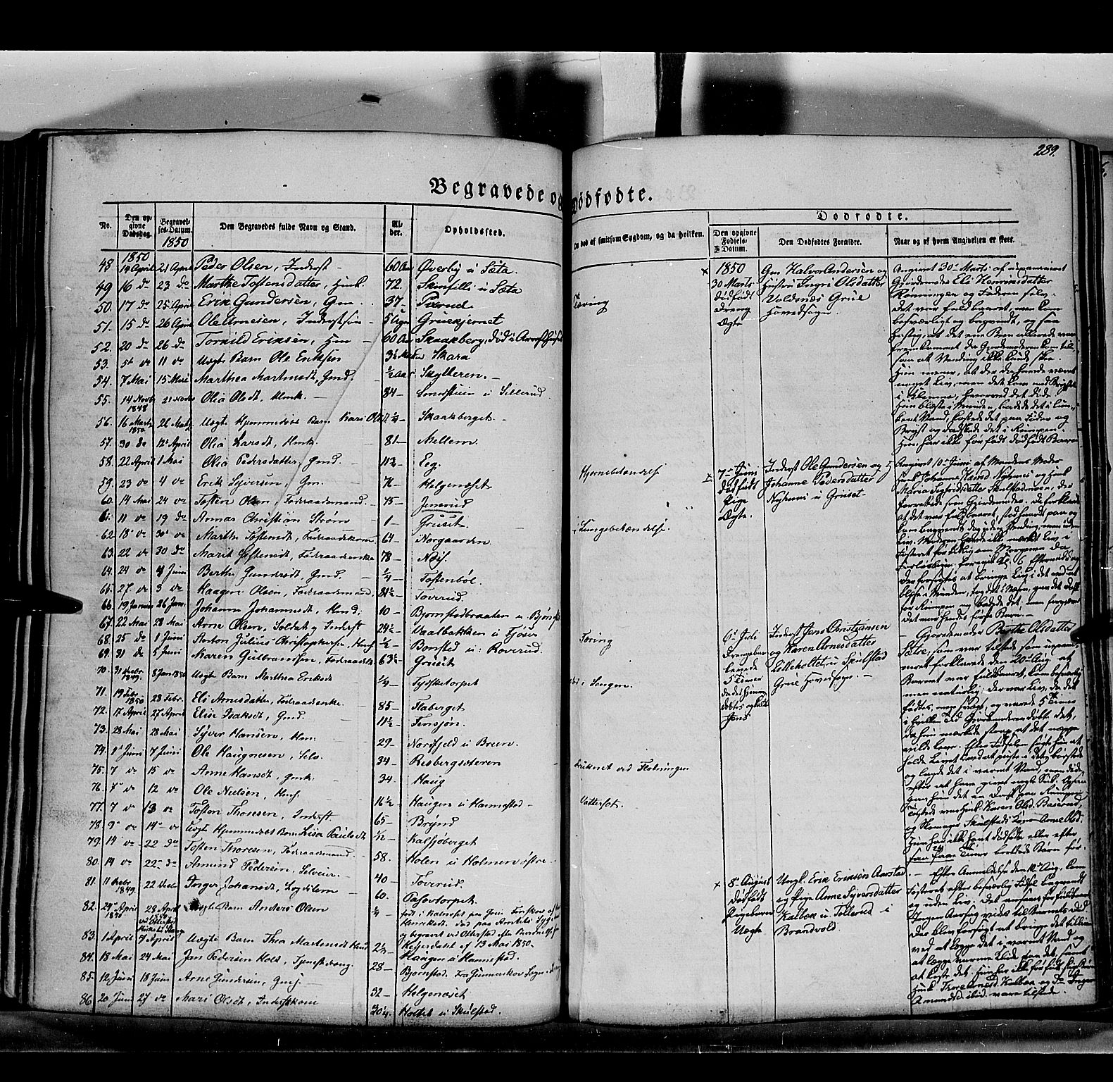 Grue prestekontor, AV/SAH-PREST-036/H/Ha/Haa/L0008: Parish register (official) no. 8, 1847-1858, p. 289