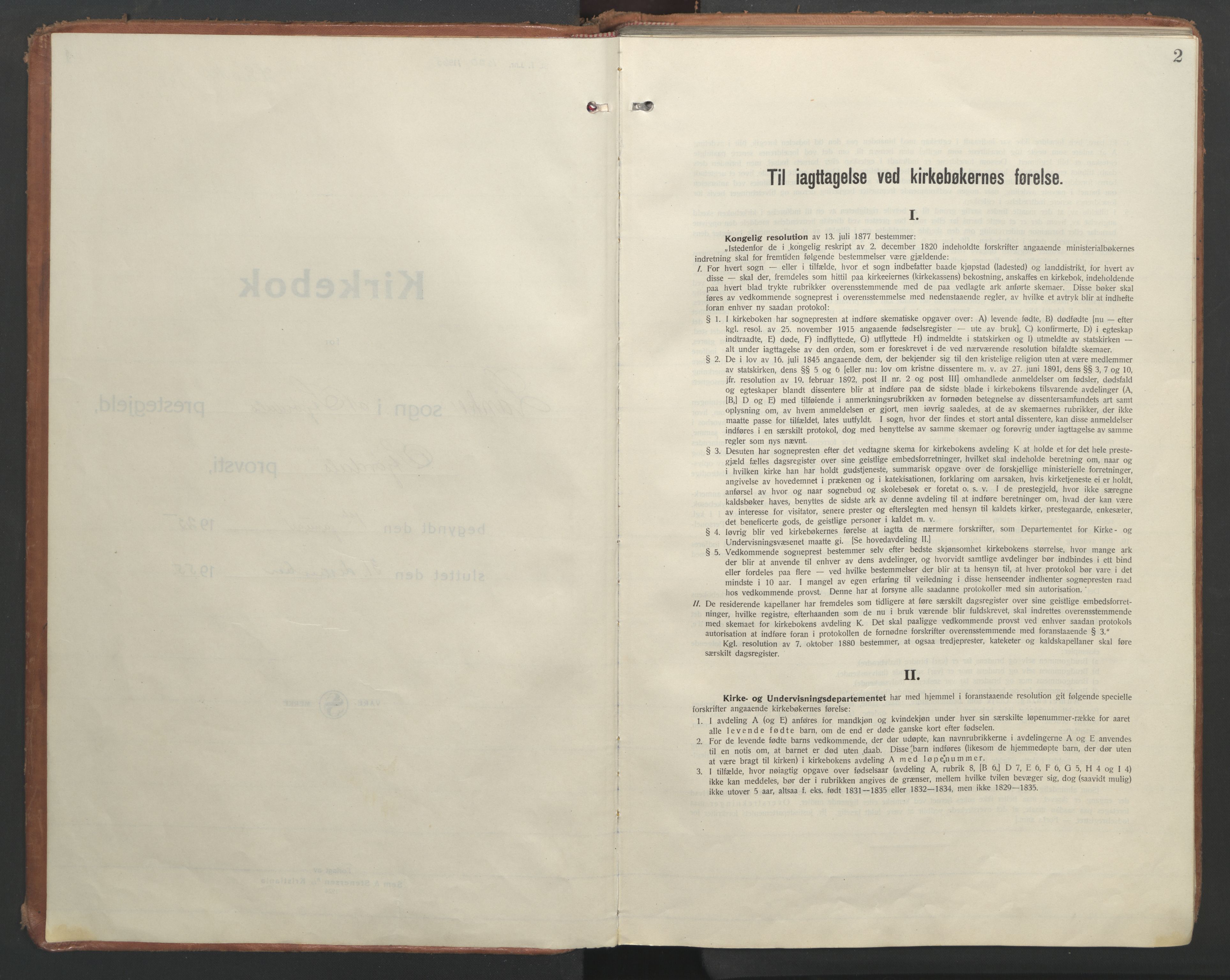 Ministerialprotokoller, klokkerbøker og fødselsregistre - Nord-Trøndelag, SAT/A-1458/710/L0097: Parish register (copy) no. 710C02, 1925-1955, p. 2