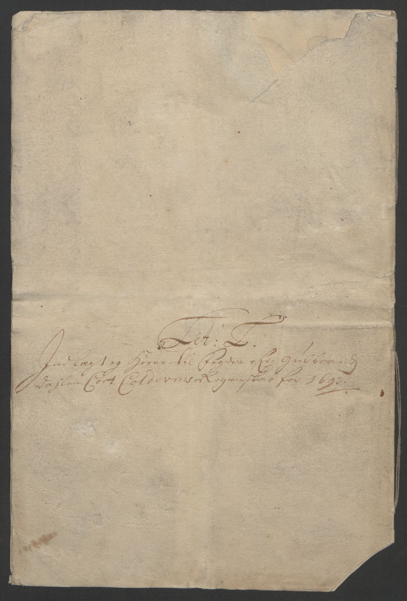 Rentekammeret inntil 1814, Reviderte regnskaper, Fogderegnskap, AV/RA-EA-4092/R17/L1167: Fogderegnskap Gudbrandsdal, 1693, p. 344