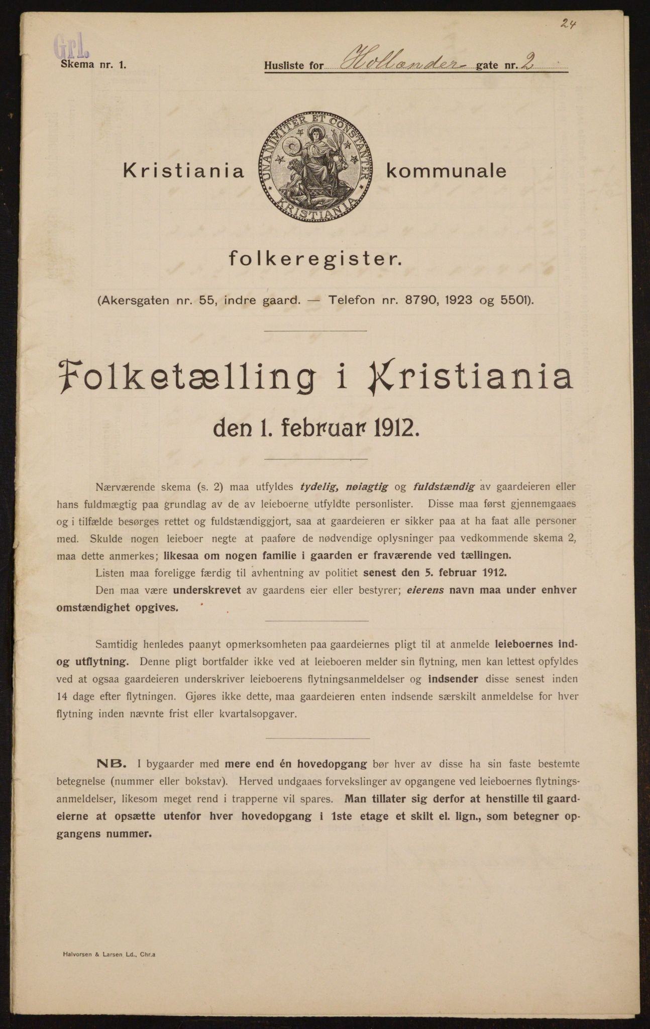 OBA, Municipal Census 1912 for Kristiania, 1912, p. 41025