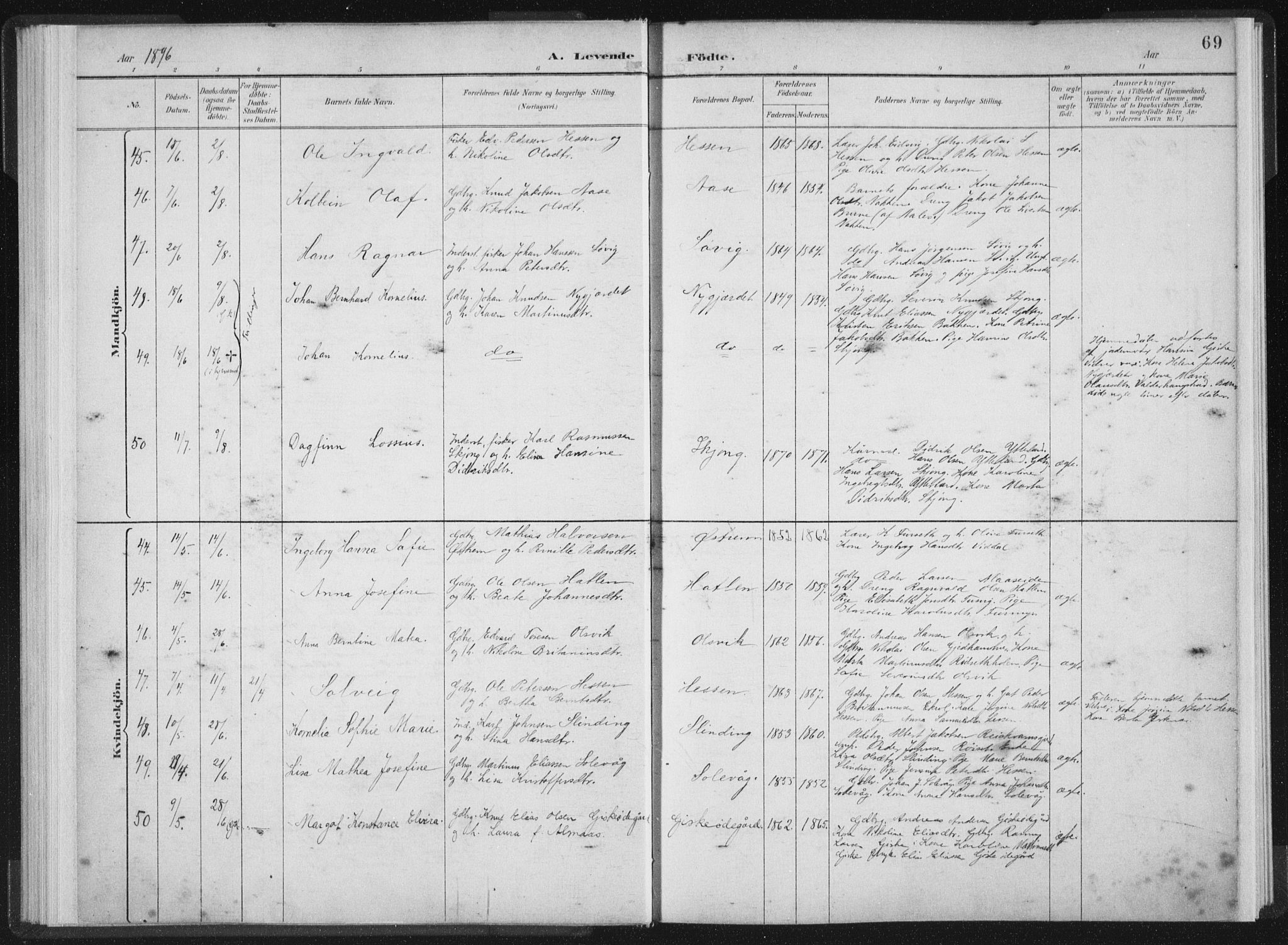 Ministerialprotokoller, klokkerbøker og fødselsregistre - Møre og Romsdal, AV/SAT-A-1454/528/L0405: Parish register (official) no. 528A14, 1891-1906, p. 69