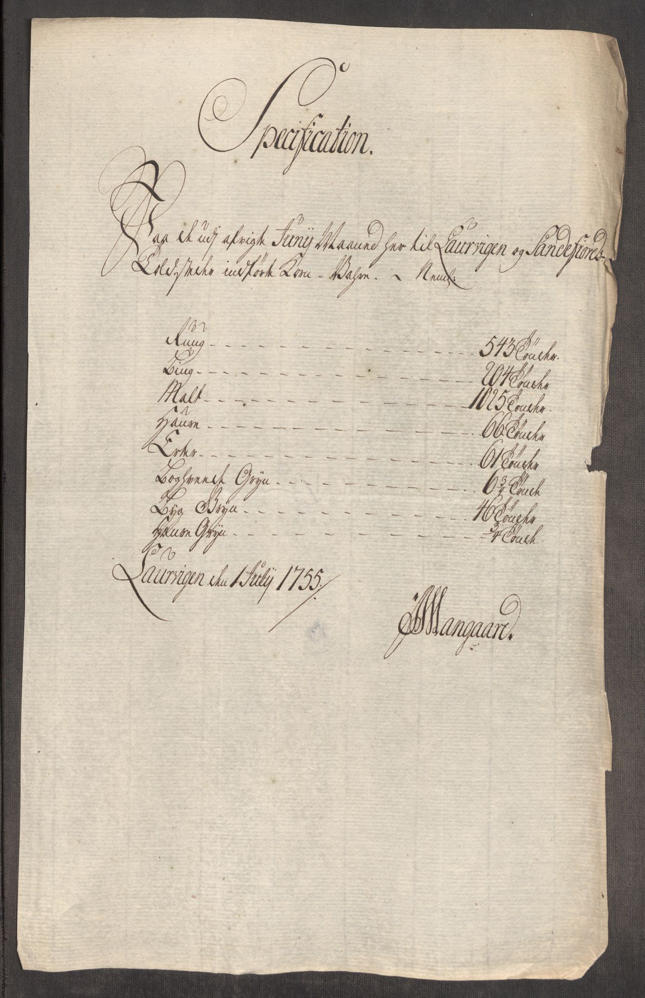 Rentekammeret inntil 1814, Realistisk ordnet avdeling, AV/RA-EA-4070/Oe/L0005: [Ø1]: Priskuranter, 1753-1757, p. 494