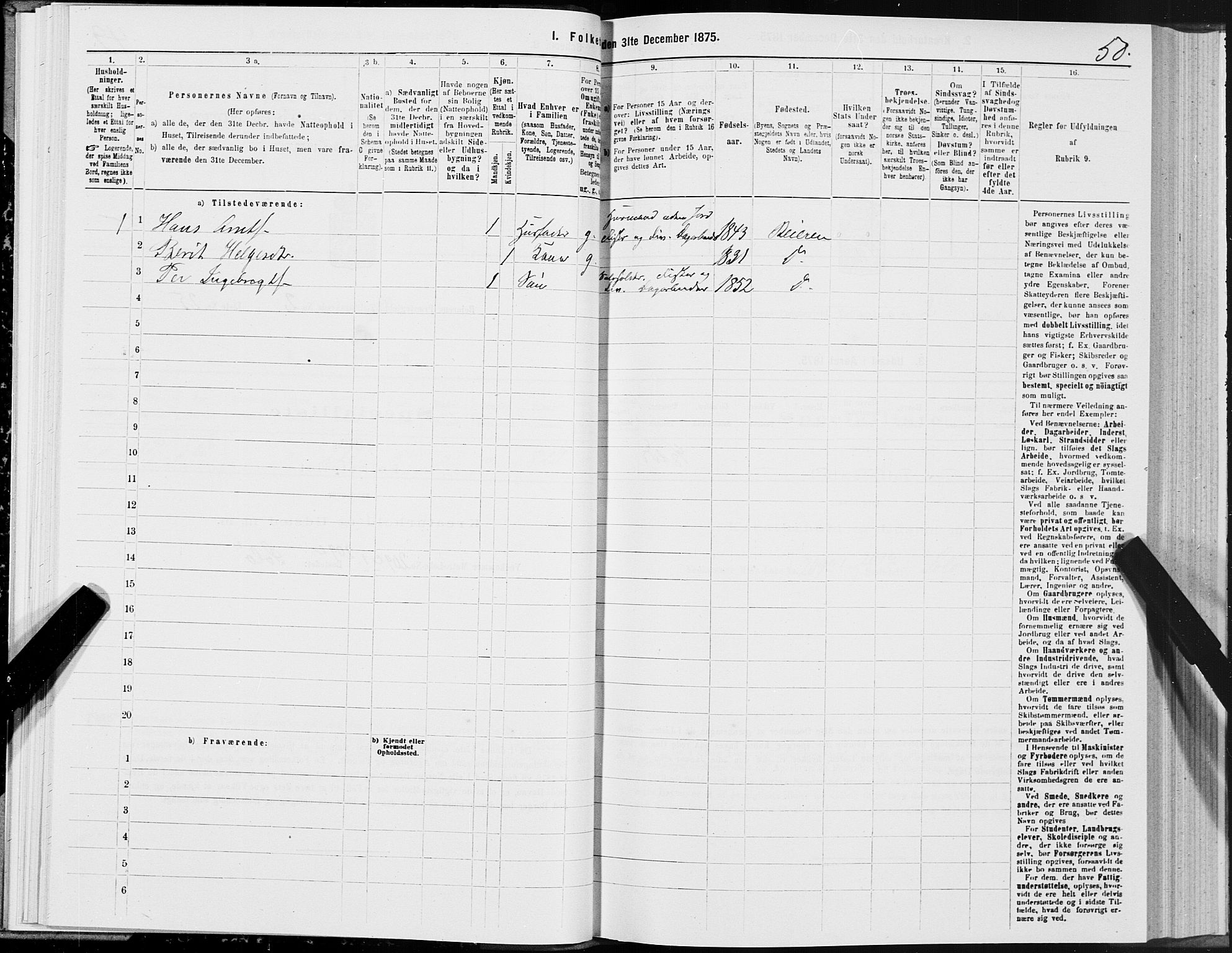 SAT, 1875 census for 1839P Beiarn, 1875, p. 2050