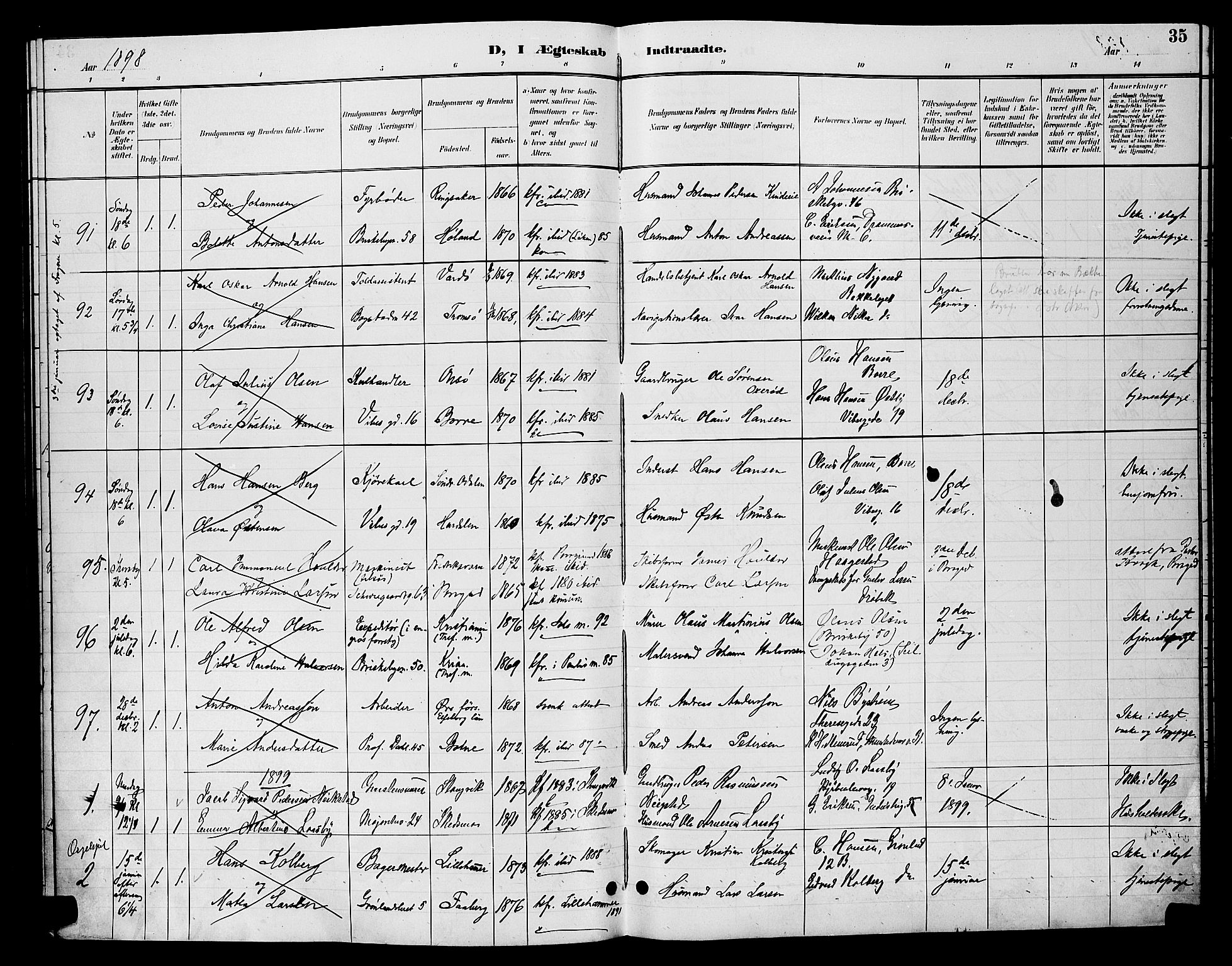 Uranienborg prestekontor Kirkebøker, AV/SAO-A-10877/H/Ha/L0003: Banns register no. I 3, 1896-1901, p. 35